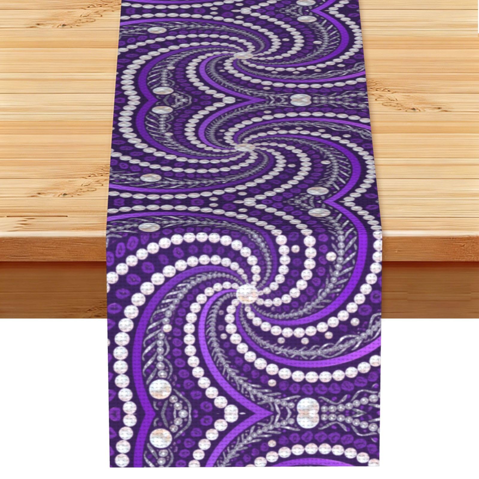 Pearl Chain Print Table Runner World Cup-Themed Dining Table Decor for Coffee Dining Table and More