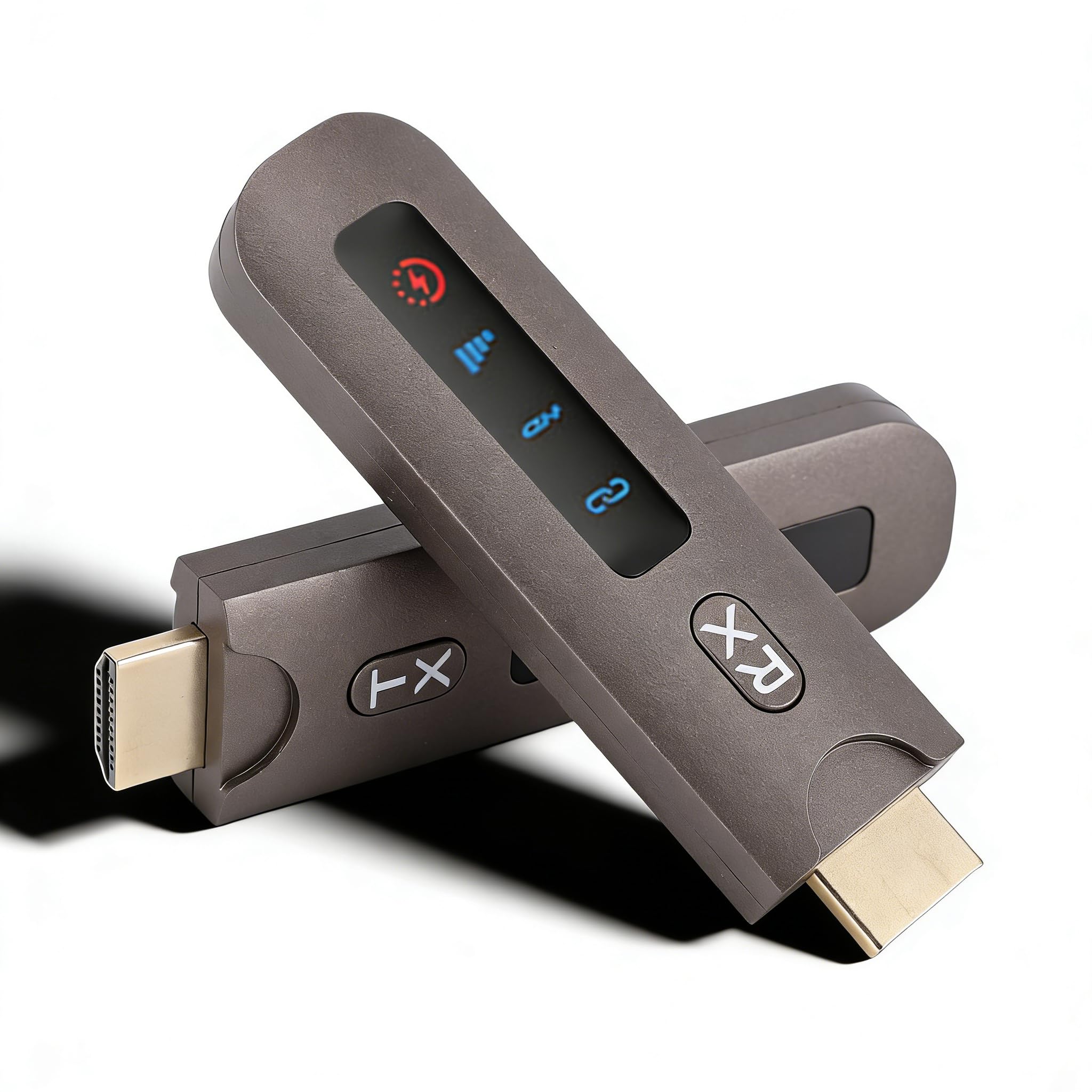 Sxhlseller Bezprzewodowy Nadajnik i Odbiornik HDMI, Zestaw Przedłużacza HDMI 4K 60 Hz Bezprzewodowy Adapter Wyświetlacza Plug and Play do Laptopa PC, Projektora TV, Pudełko