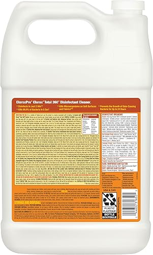 Miniatura 11 de CloroxPro Total 360 Limpiador desinfectante, espray de limpieza y desinfección industrial, 128 onzas cada uno (paquete de 4) - 31650