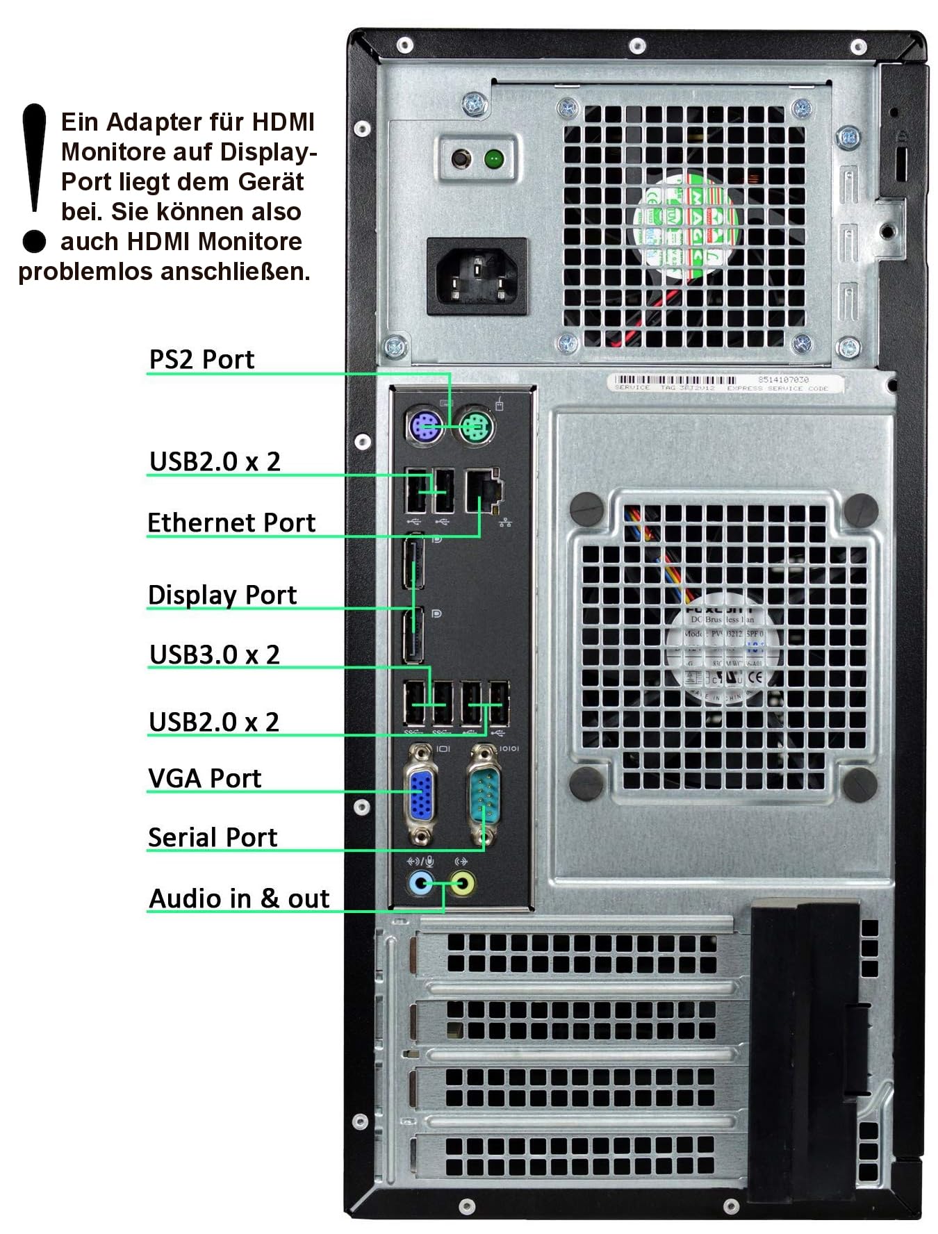 Dell 0ptiplex i7 3770 8-Thread 3.90 GHz Business Office Multimedia Computer mit 3 Jahren Garantie! - i7 3370 8-Threads, 3.9 GHz - 32 GB - 1 TB SSD - WLAN - USB3 - Windows 11 Prof. 64 - #8249