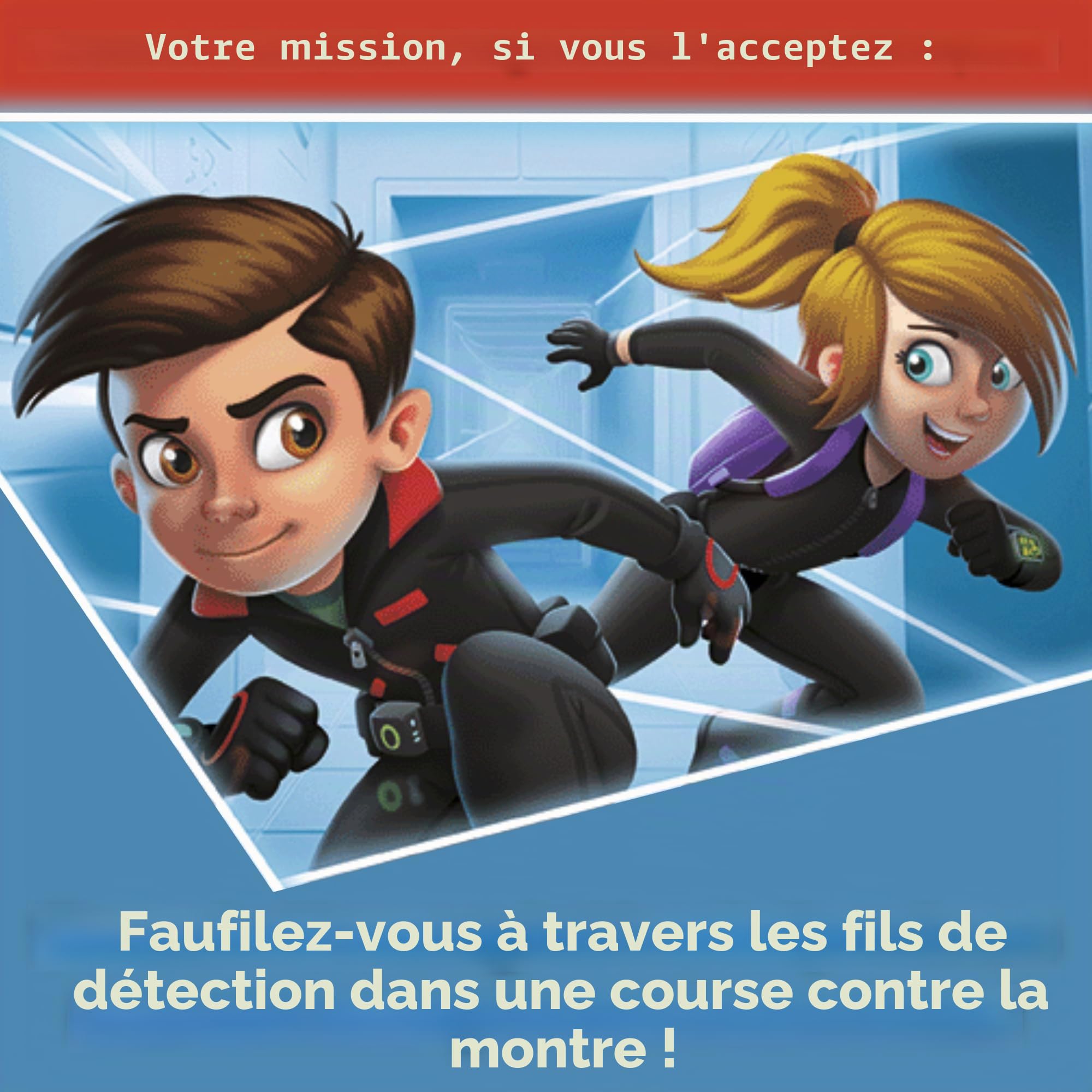 Chrono Mission Game – Le Jeu d'espionnage Ultime pour Enfants – Devenez Un véritable Agent Secret, croisez des Lasers et terminez Une Mission d'espionnage – Jouez avec des Amis ou en Solo – Ensemble