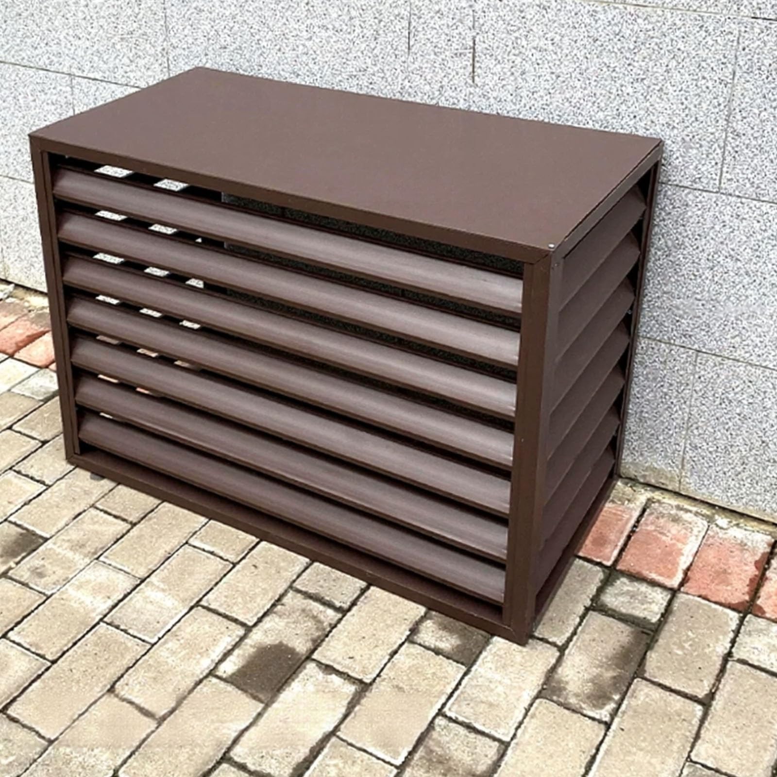 Mini-Split Osłona klimatyzatora zewnętrznego, wzmocniona obudowa ze stopu aluminium do skraplacza zewnętrznego - 110 x 80 cm (43,3 x 31,5 cala)