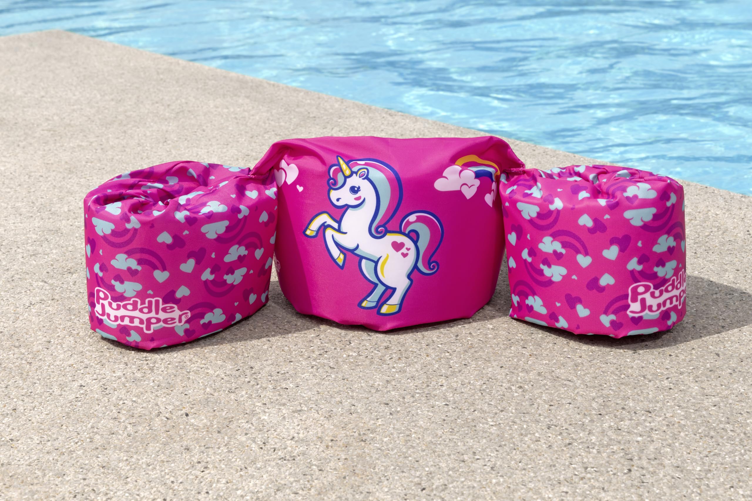Bestway - Puddle Jumper Gilet de Natation en Tissu pour Enfants avec brassards - 58 cm x 23,5 cm x 17 cm - Rose