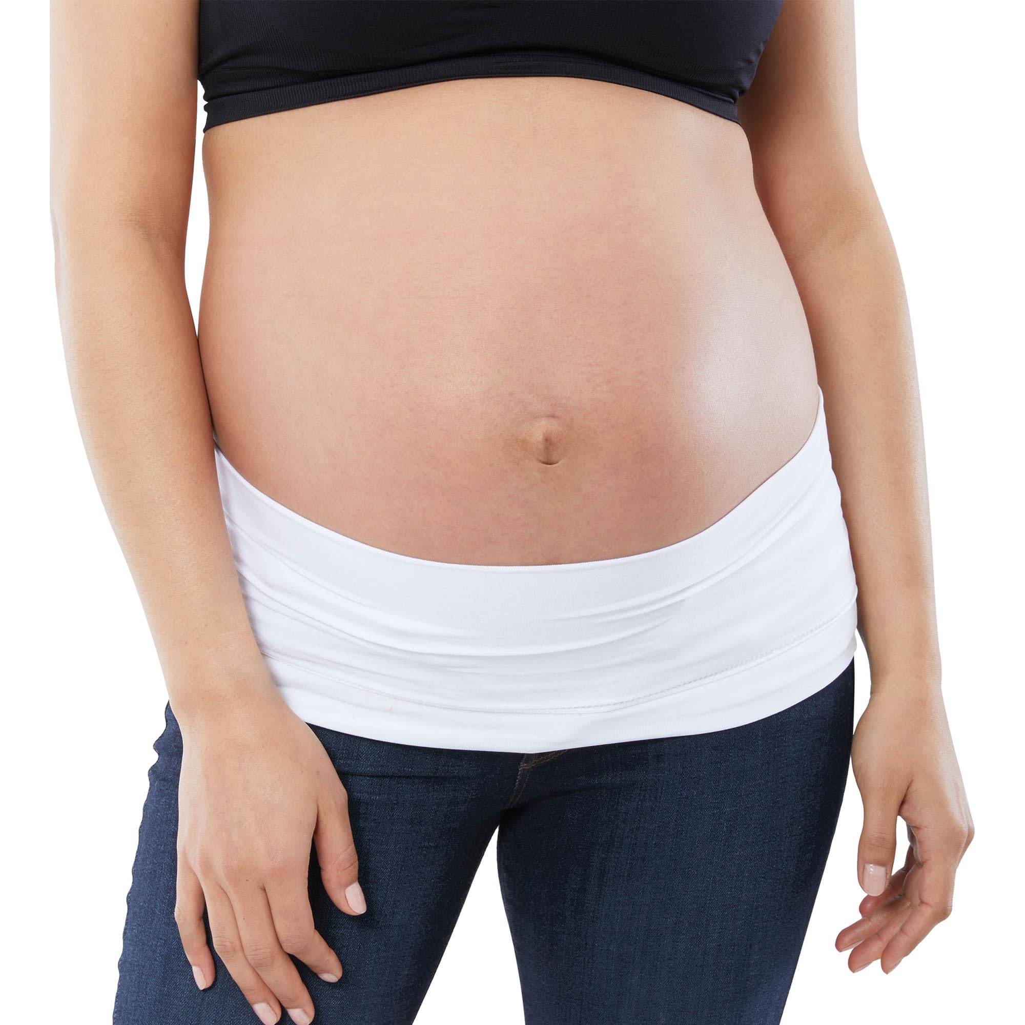 Ingrid & Isabel Basics Bellaband, Maternity Belly Band, Pants & Jeans Extender for Pregnancy & Postpartum, Black, S