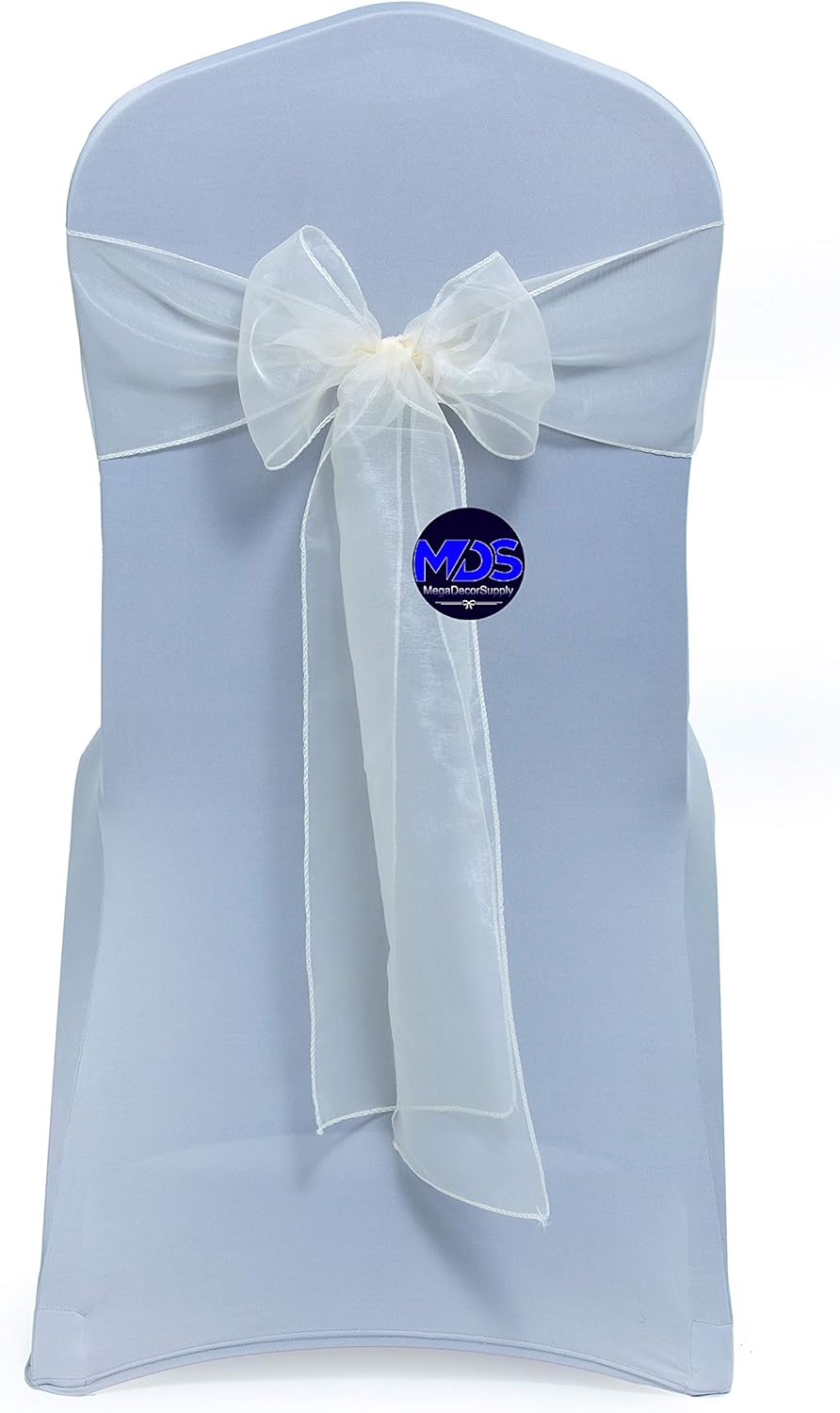 MDS Pack of 100 Organza Chair Sashes Bows for Wedding