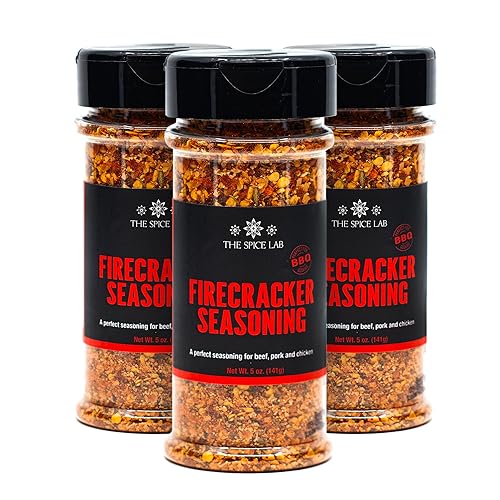 Vista 11 de The Spice Lab Firecracker - Condimento picante para carne – Tarro agitador de 5.4 onzas – Mezcla multiusos para pollo, salmón y carne de res