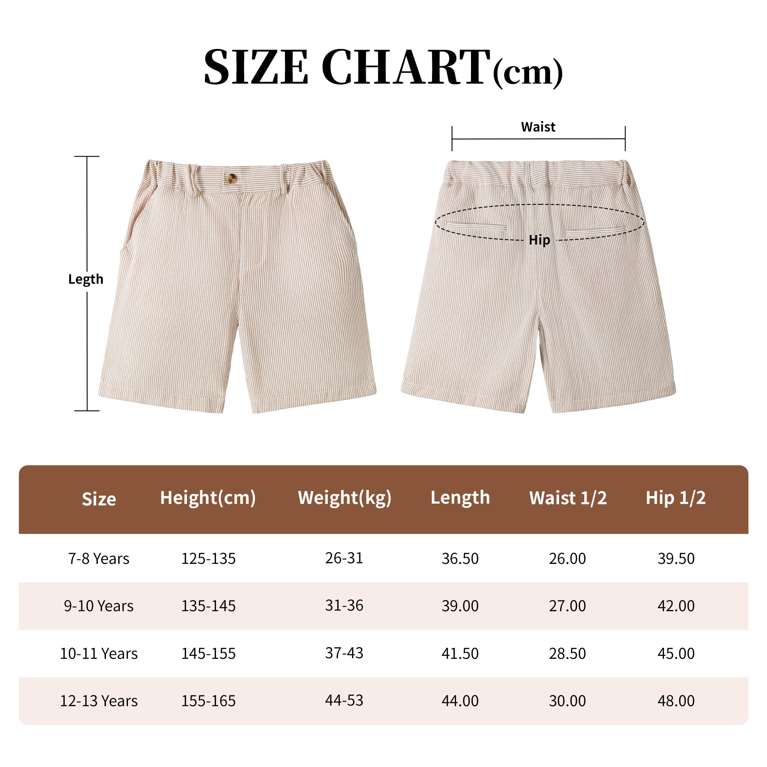 LOLANTA Short Garçon Seersucker pour Mariage, Short Léger en Mélange de Coton, Taille Ajustable avec Poches pour Plage