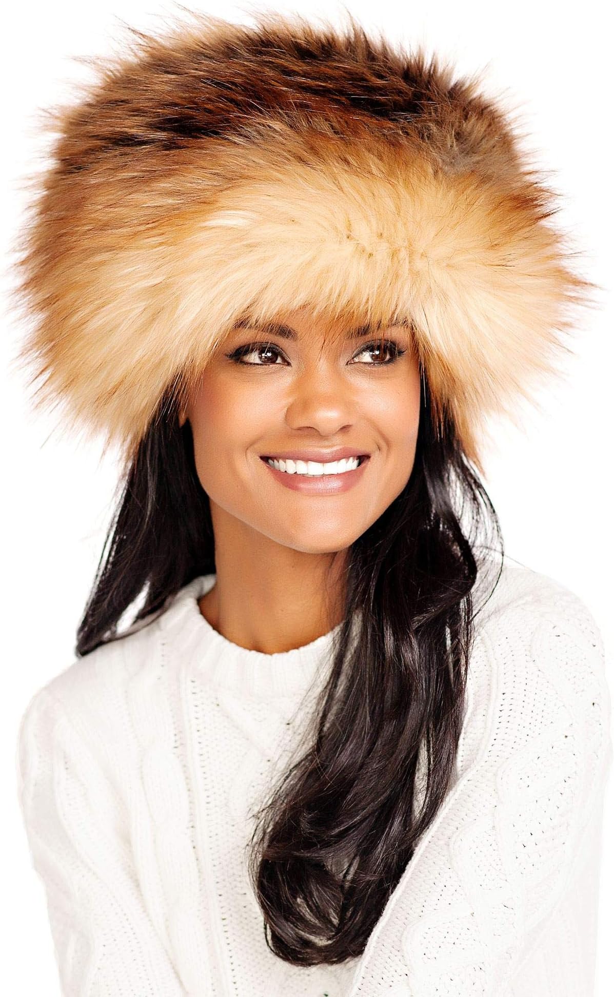 Fabulous-FursDonna Salyers Tawny Fox Faux Fur Russian Style Hat