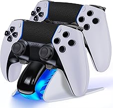 PS5-Controller-Charging-Station Compatible with PS5 Controller/Edge Controller, Fast PS5-Dualsense-Charger-Station with Cable, PS5-Charging-Dock for Playstation 5 Controllers- Airplane Design