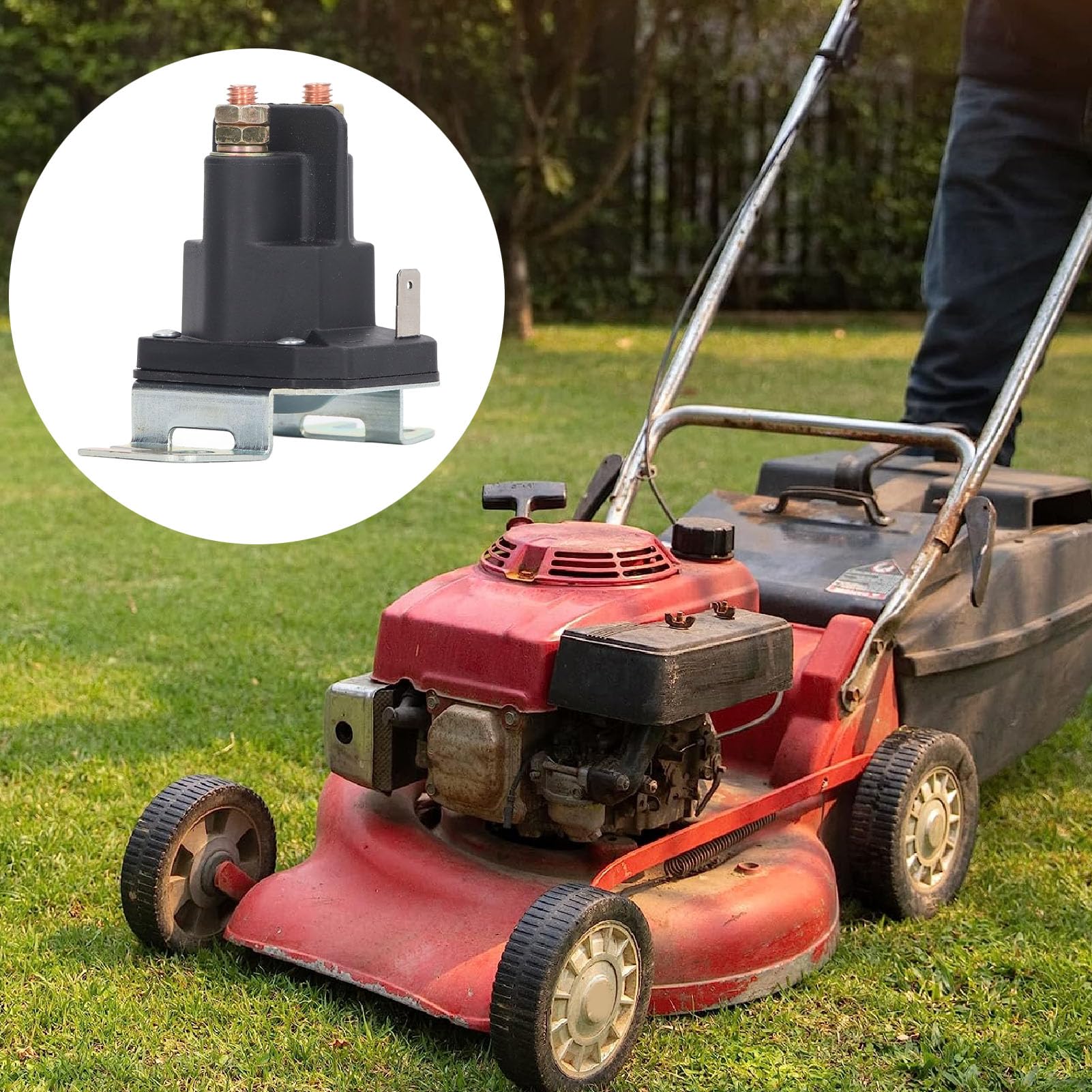 Solénoïde De Démarreur 691656 555375GS 790951, Relais De Démarreur De Tondeuse à Gazon, Interrupteur Solénoïde pour Remplacement 12V