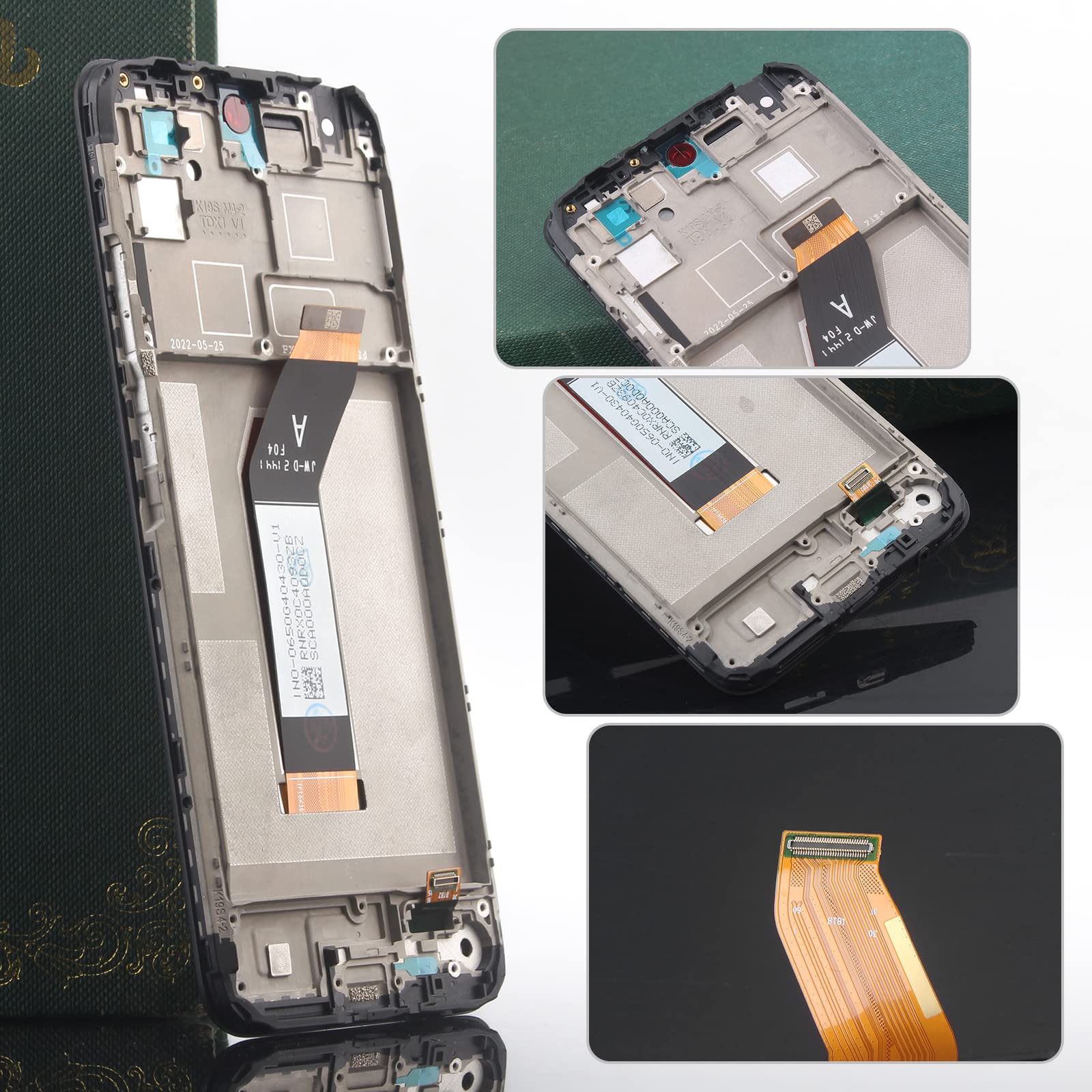 YHX-OU 6.5 Inch Black with Frame Display for Xiaomi Redmi 10 2022 