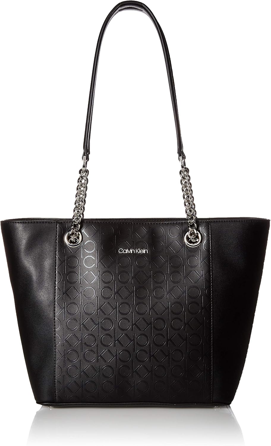 Calvin Klein Women's Hayden Signature East/West Top Zip Chain Tote