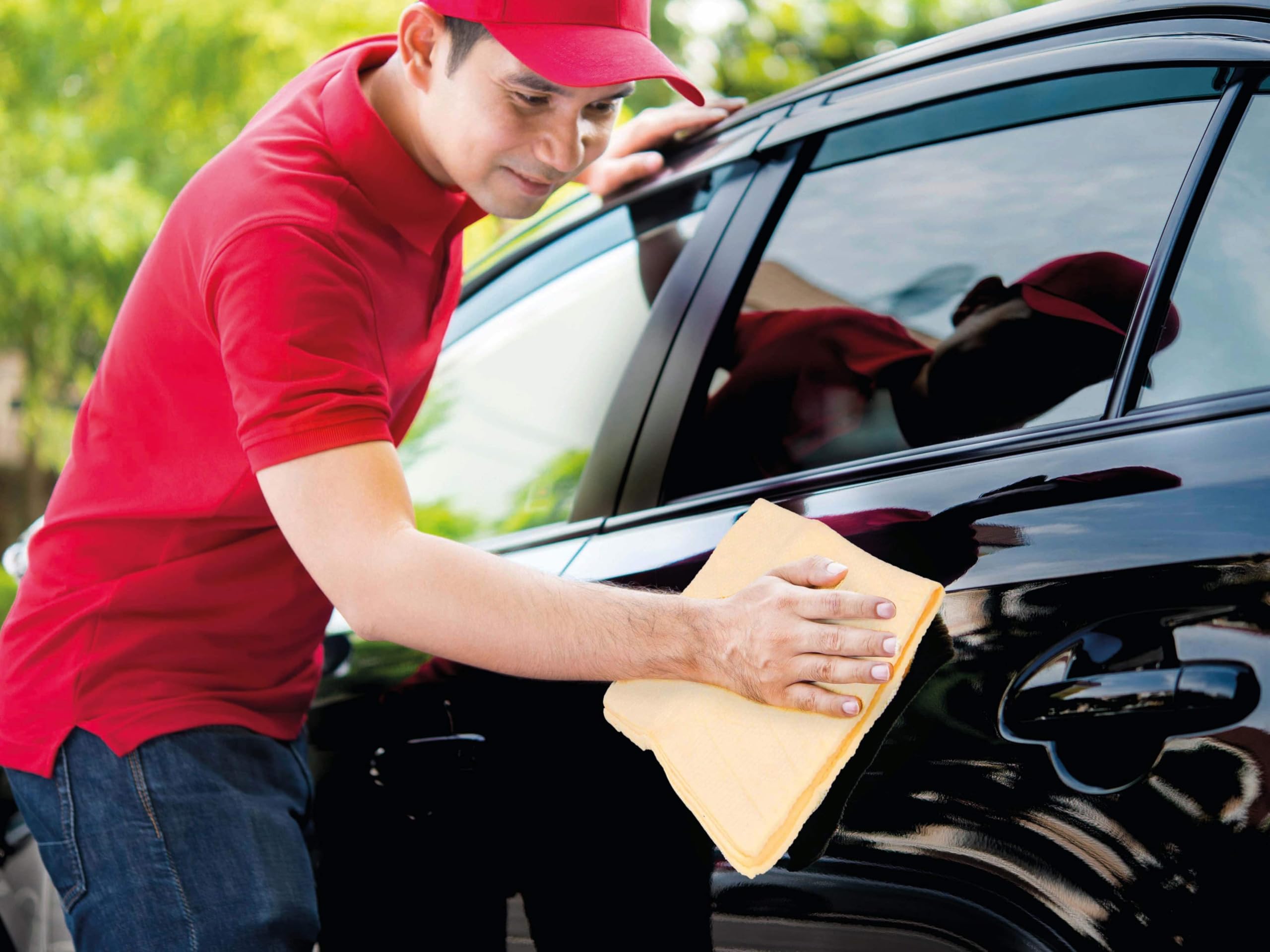 Set 2 Panni Microfibra Per Vetri Auto - 40x40 Cm, Senza Pelucchi, Per Parabrezza E Finestrini - Foto 6