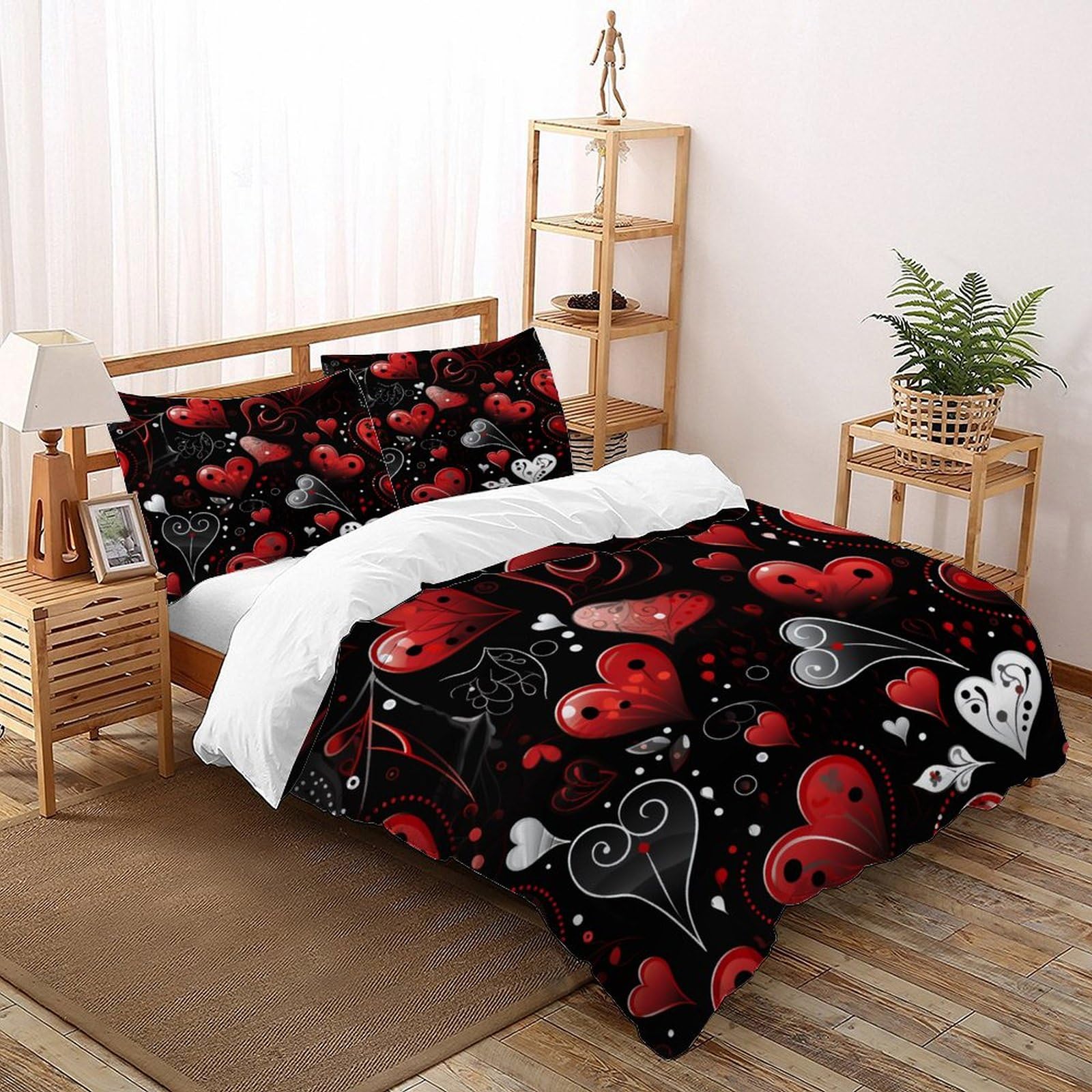 Housse de couette animaux sauvages et bambou vert pour une chambre ambiance jungle naturelle