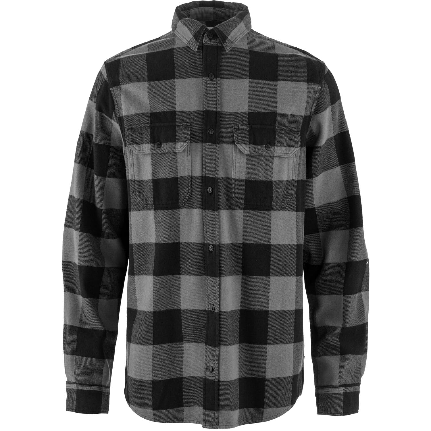 Fjällräven Övik Men's Heavy Flannel Shirt M, Black/Grey, XL, Black/Grey, XL