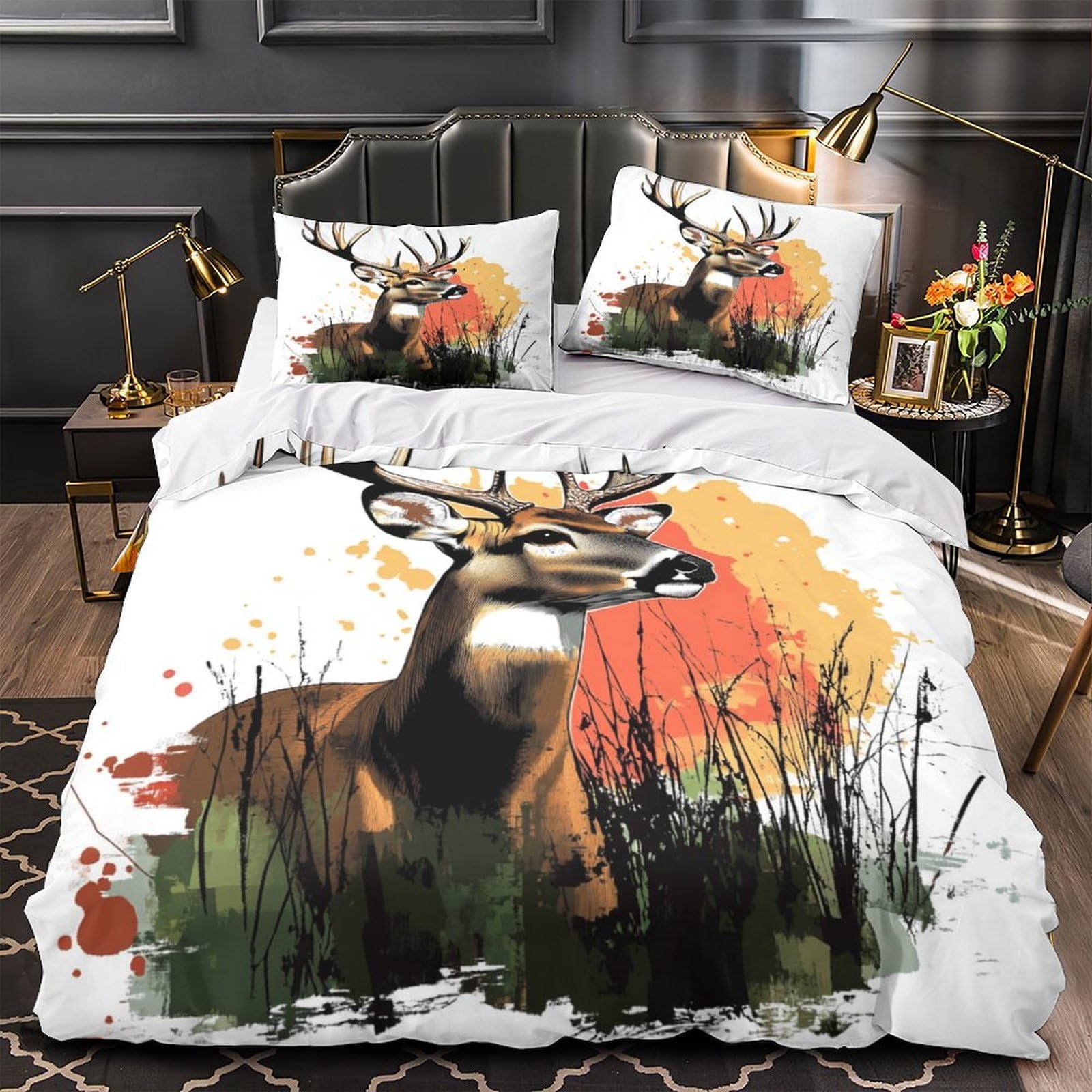 Drap de couette cerf microfibre anti-décoloration pour en finir avec le linge de lit terni
