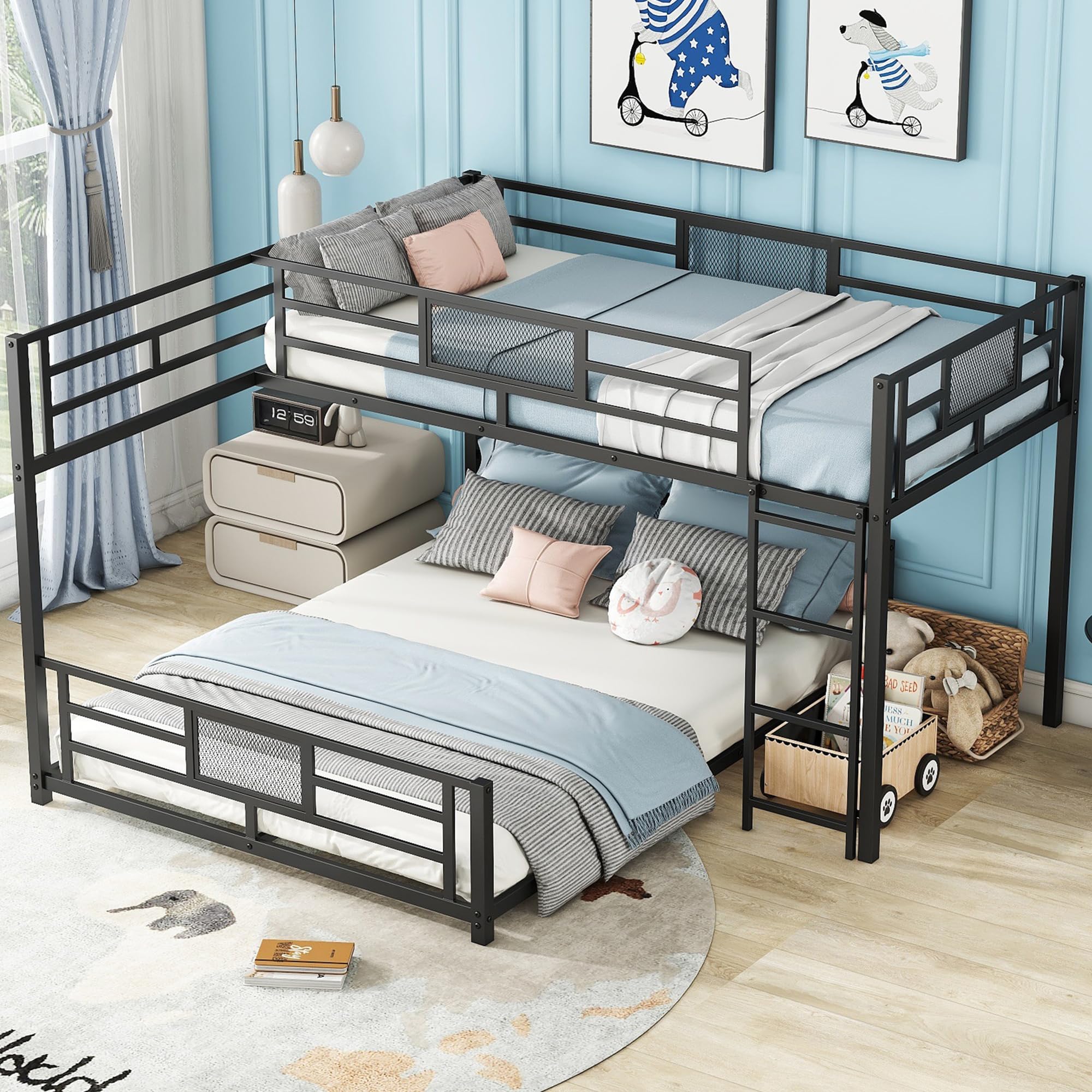 L Shaped Bunk Bed Twin Over Full