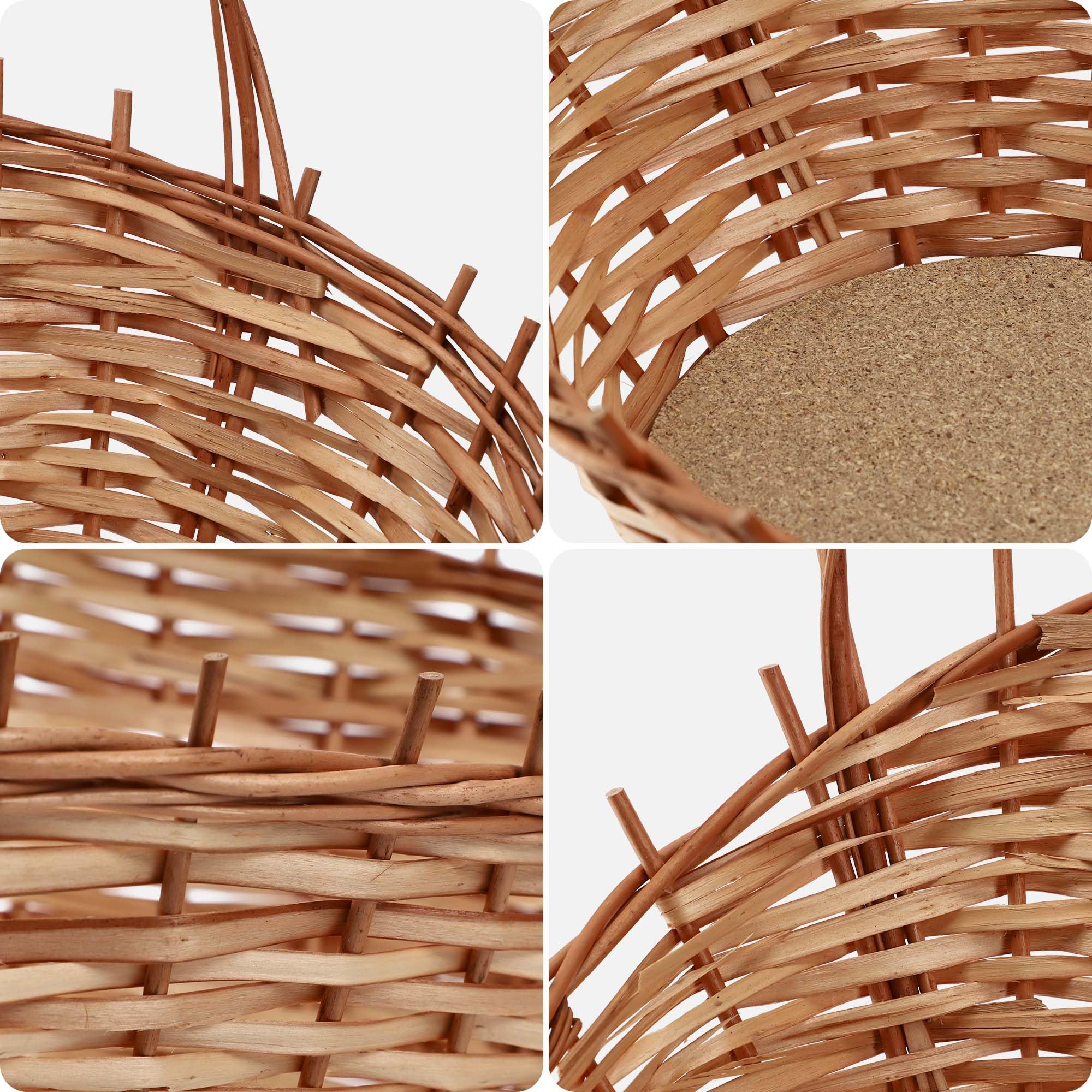 KADAX Cesta de regalo, cesta de mimbre universal, cesta con asa, cesta para botellas, cesta de dulces, cesta de almacenamiento trenzada, cesta de regalo (natural, grande)