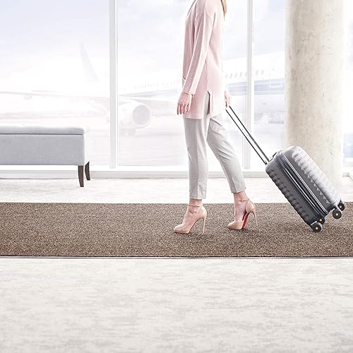 Miniatura 4 de Consolidated Plastics Brush Dry - Tapete para entrada interior y exterior, 3 pies de ancho x 6 pies de largo, color marrón