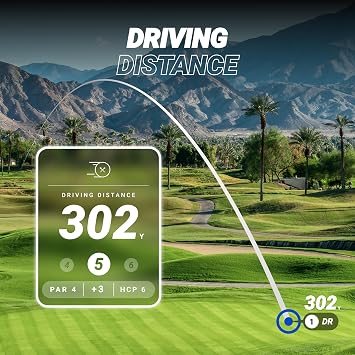 Blue Tees Golf Player+ AI-Powered GPS Speaker - Touchscreen Display, 10+ Hour Battery, 40,000+ Courses, Visual & Audible Distances, Hazard Detection, IPX7 Waterproof (Black)