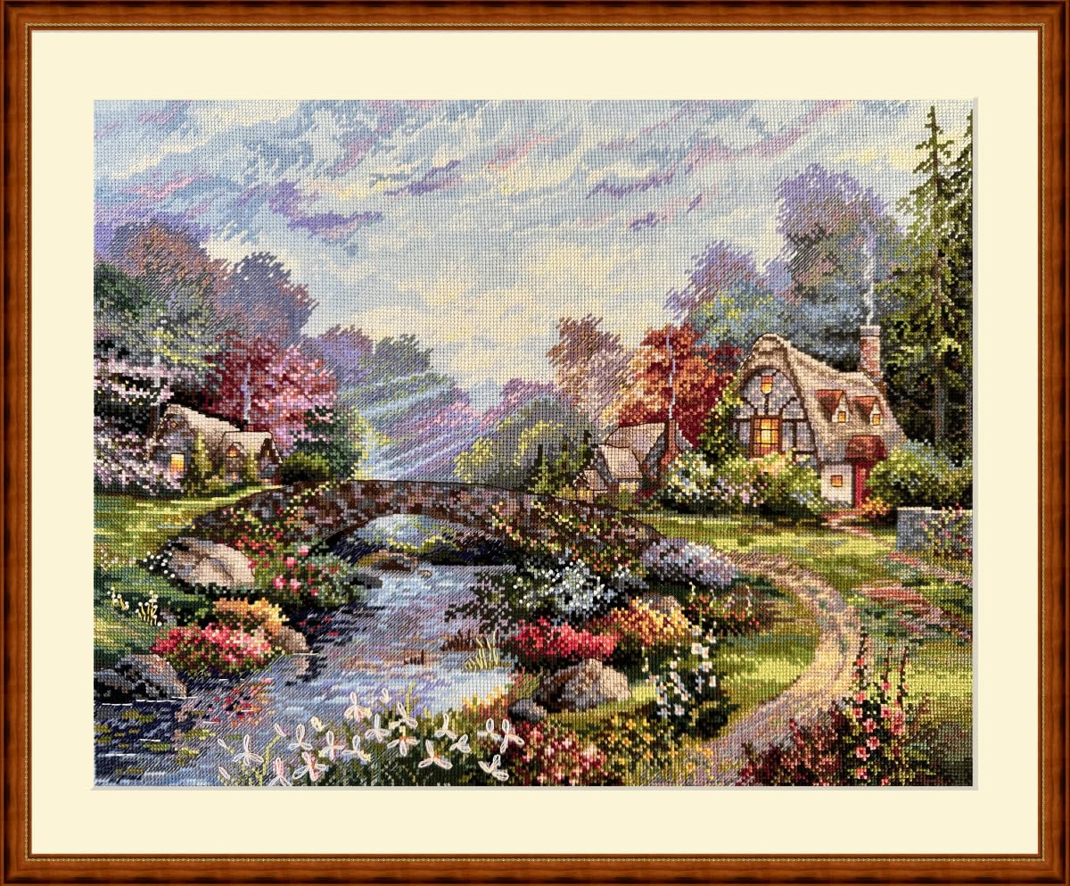 MerejkaK-233 Springtime Glory Counted Cross Stitch Kit, Cotton, Multi-Colour, 30 x 39 cm