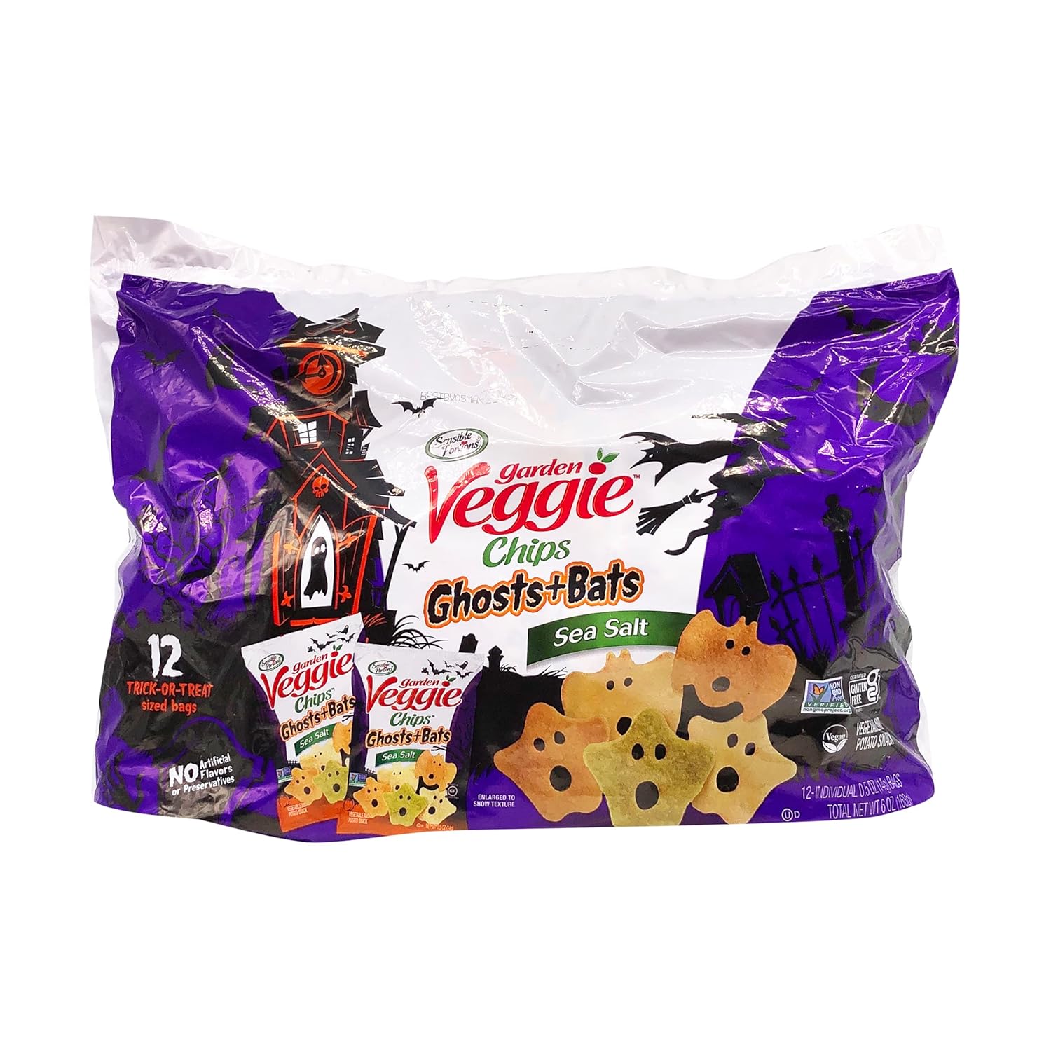 Sensible Portions, Veggie Chips, Ghosts and Bats, Sea Salt