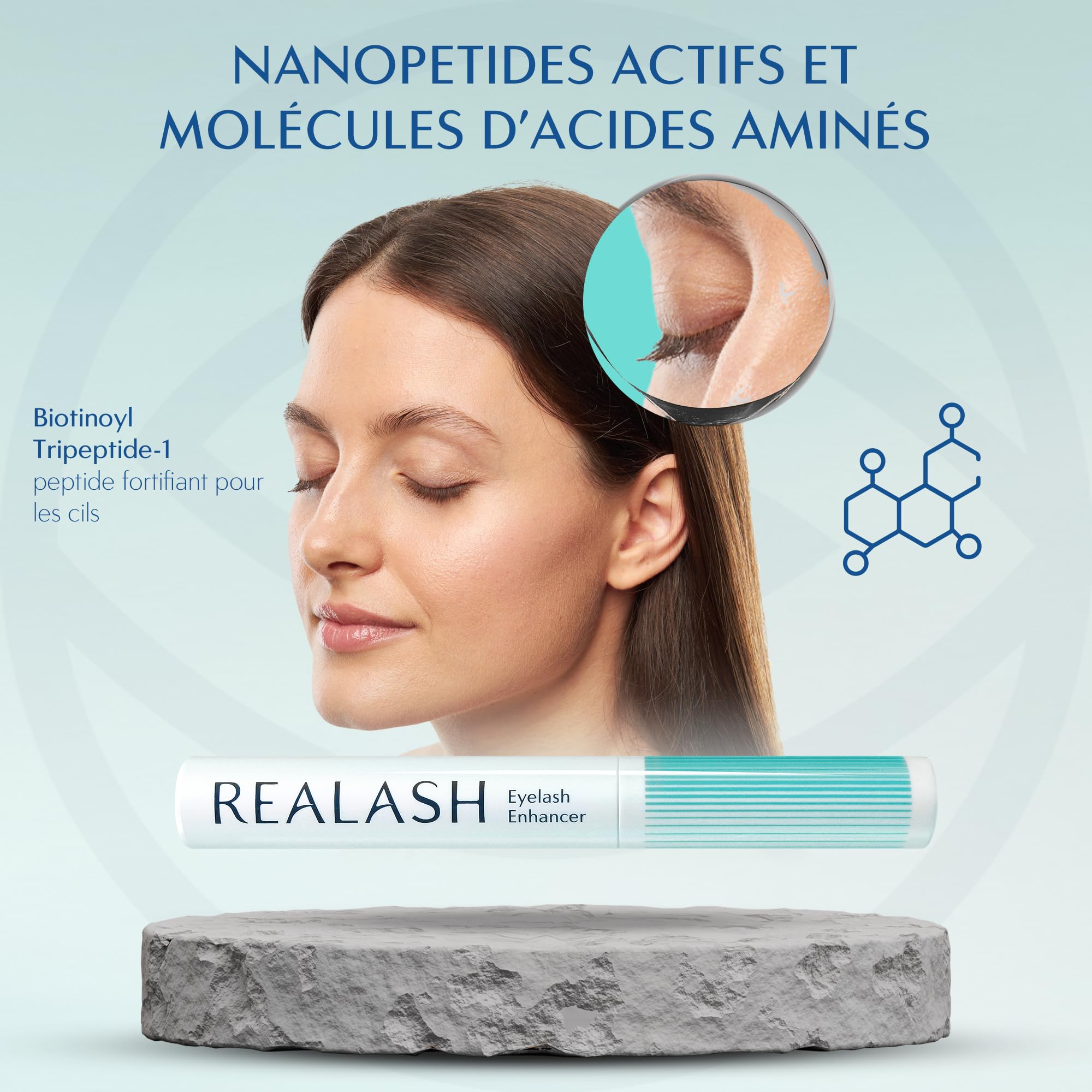 ORPHICA Realash Serum pour Cils 3ml - Serum Cils Croissance aux Ingrédients Naturels - Sérum Soin des Cils Eyelash Enhancer, pour faire Pousser les Cils, Cils Vegan