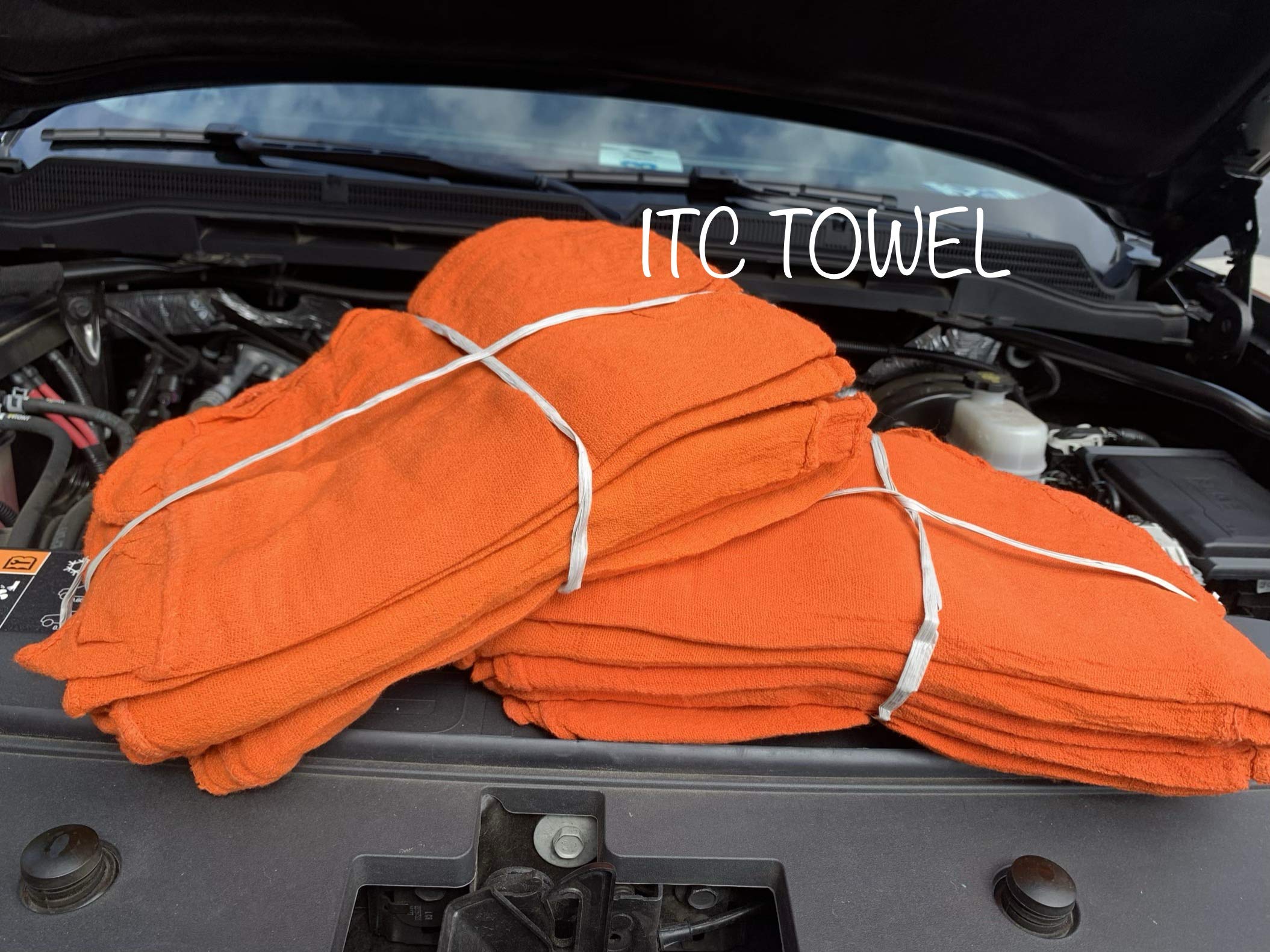 ITC 500 Orange Shop Towels Rags Superior Auto Mechanic Shop Rags 14x14 inch
