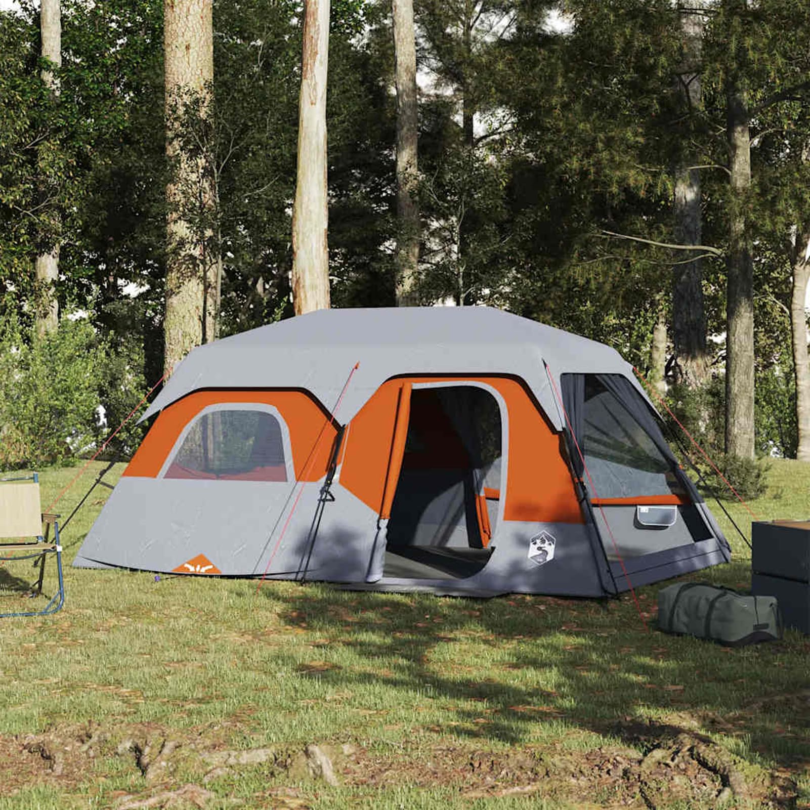 HOMELEN Tenda familiare per 9 persone, sistema di montaggio rapido, impermeabile, 190T, poliestere, 441 x 288 x 217 cm, per campeggio e attività all'aperto