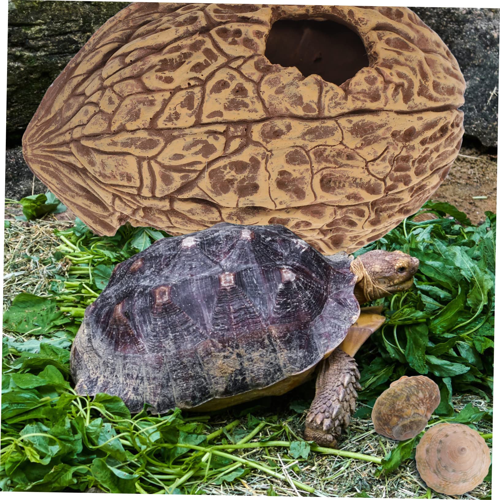 Mipcase Escondite De Nueces Cueva para Pecera Decoración para Acuario Cueva para Refugio para Peces Casa para Pecera
