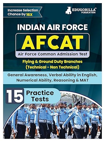 AFCAT 2024 : Air Force Common Admission Test Book (English Edition) - 15 Practice Tests (1500 Solved Questions) with Free Access to Online Tests