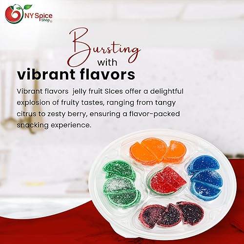 Miniatura 4 de NY Spice Shop Surtido de gelatina de frutas de mezcla surtida, deliciosos bocadillos a granel de gomitas para amantes de las gelatinas (2 libras)