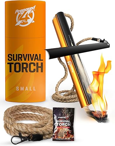 PREPARED4X Paquete de recarga de cuerda y V2 pequeño Fire Starter