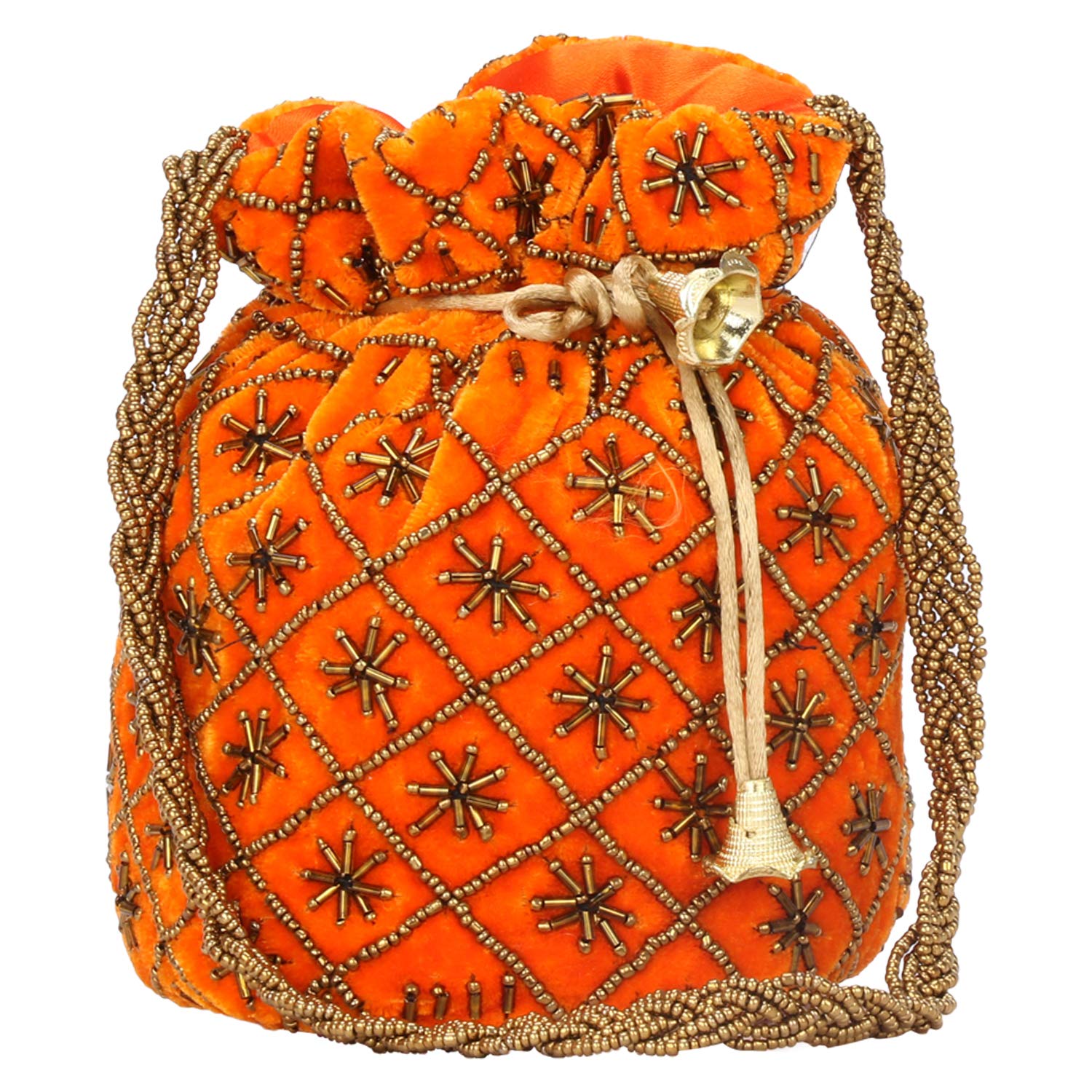 oIndian Potli Bag for Wedding, Designer Bridal Clutch/Jewelry Pouch/Worship Potli Bag for Girls & Women