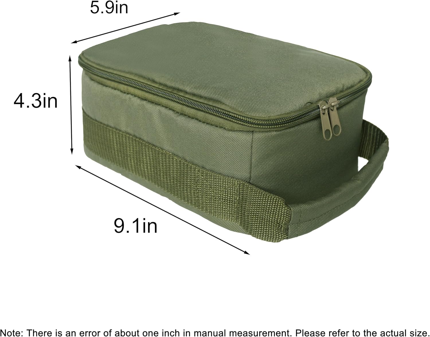 UNISTRENGH Fishing Reel Tackle Bag Outdoor Fishing Reel & Gear Case Water-Resistant Fishing Tackle Organizer Carry Storage Bags (Military Green)
