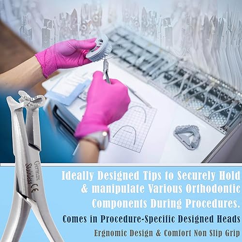 Miniatura 2 de Alicates de flexión de alambre de formación dental de ortodoncia inoxidable alemán prémium (alicates de cabeza de martillo)