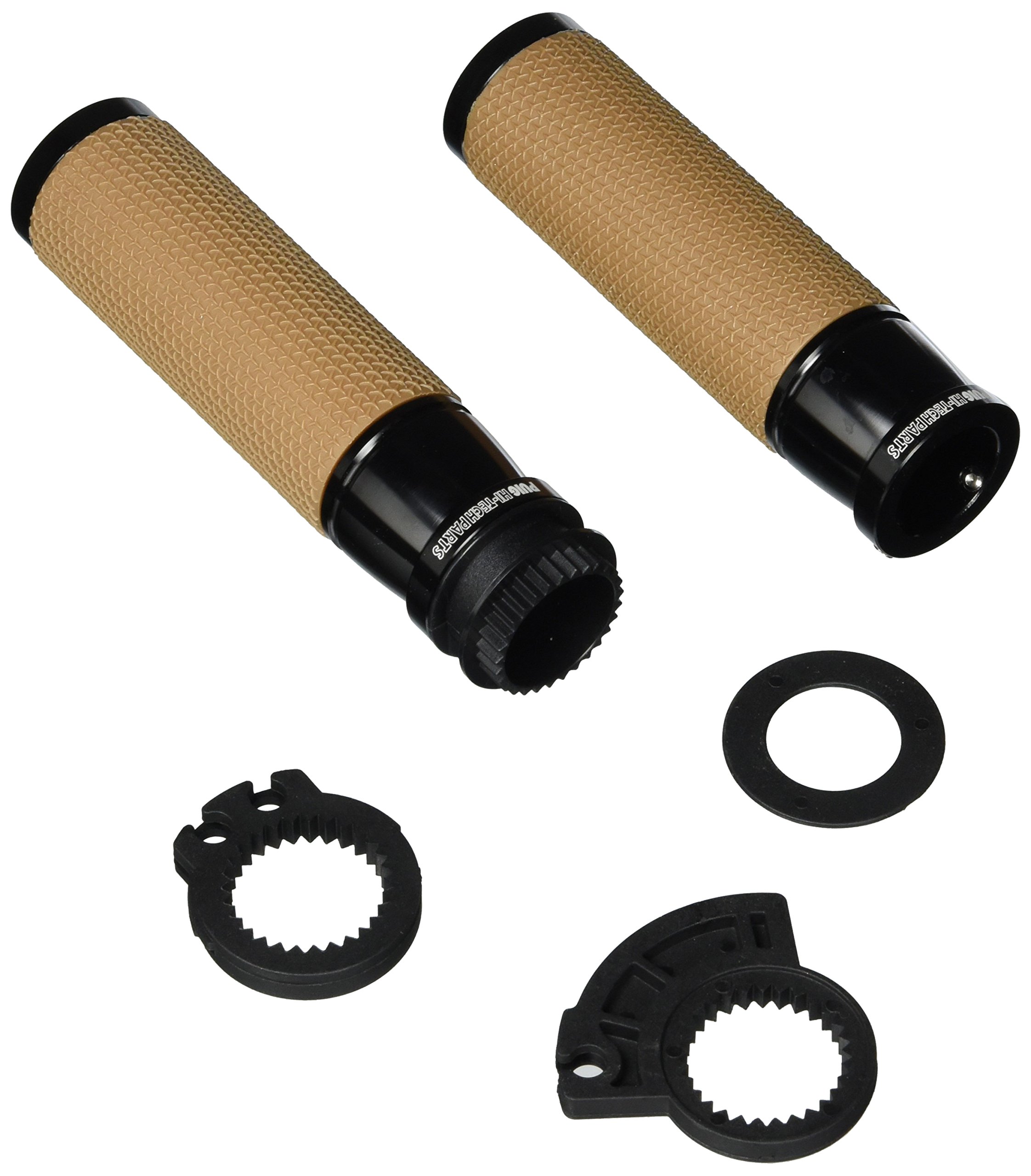 Puig 9190N Grips with anodized aluminum insert and non-slip rubber that improve grip, control and riding comfort, Black