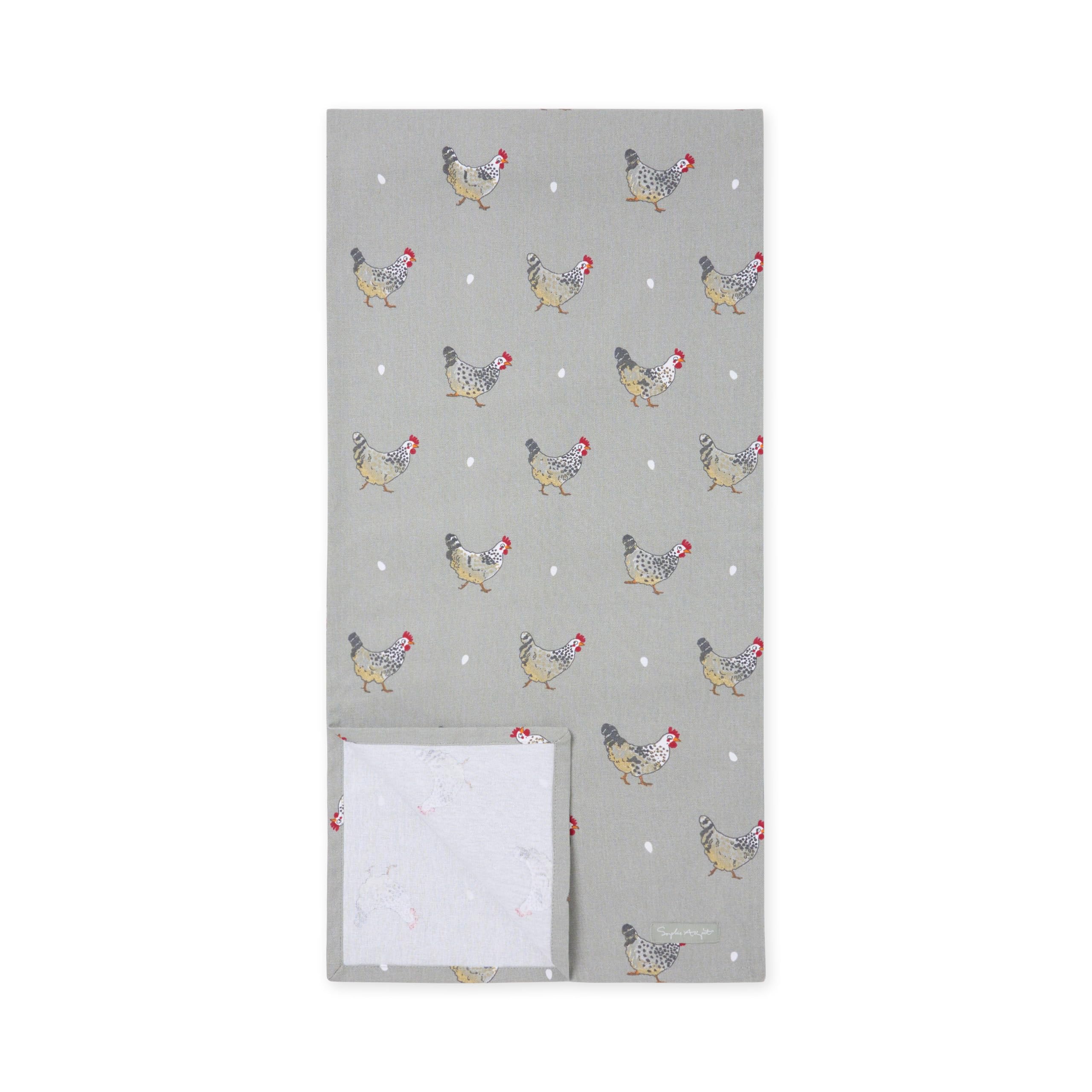 Sophie Allport Grey Chicken Table Runner