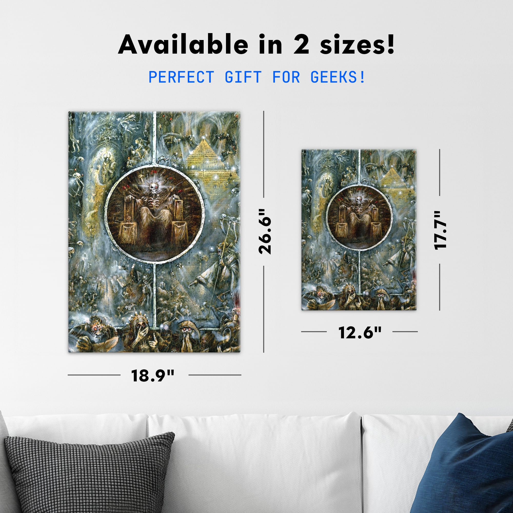 Displate Offiziell Warhammer MetallPoster Magnetische Befestigung Inklusive Lizenziert Bilder Hochwertiges Poster John Blanche Art - Holy Terra Poster 67.5 cm x 48 cm