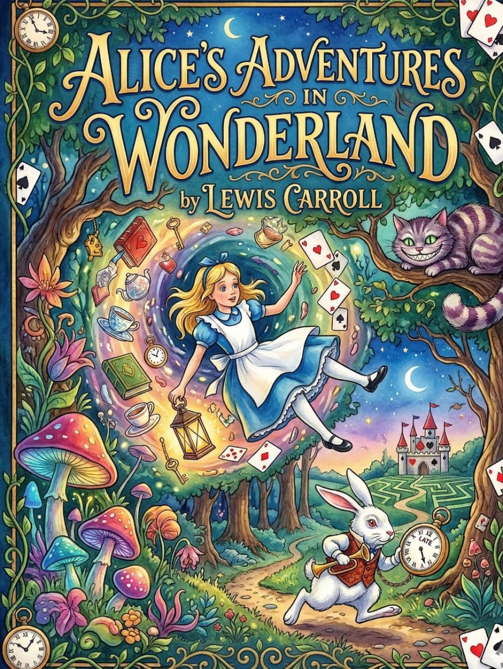 Alice's Adventures in Wonderland: Illustrated Classic Edition: A Classic Children's Fantasy Story by Lewis Carroll