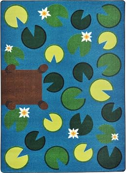 Joy Carpets Playful Pond Rug, Multi, 78" x 109"