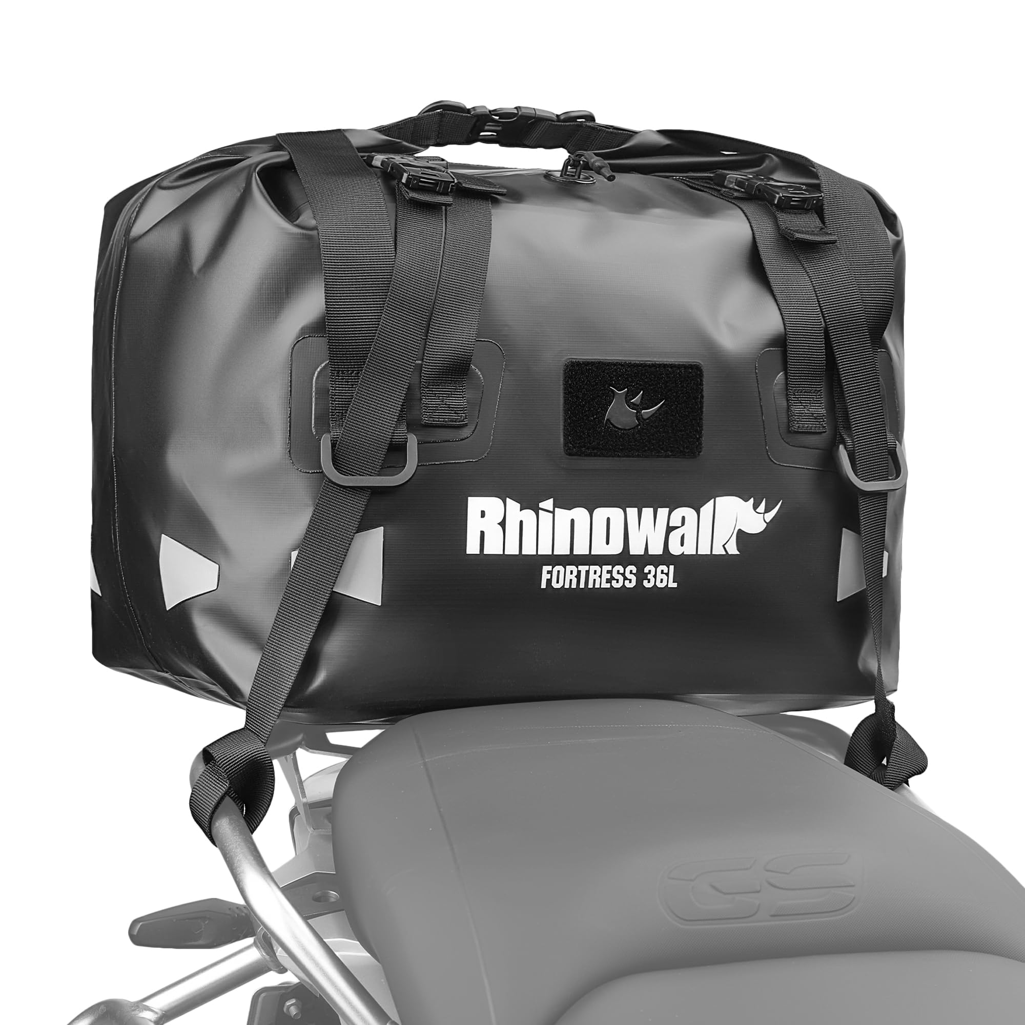 Rhinowalk Motorradtasche Gepäckrolle Wasserdicht 36-72L Hecktasche Sitztasche Satteltasche Reisetasche Duffel Bag für Outdoor Touring, Camping, Motorradfahren