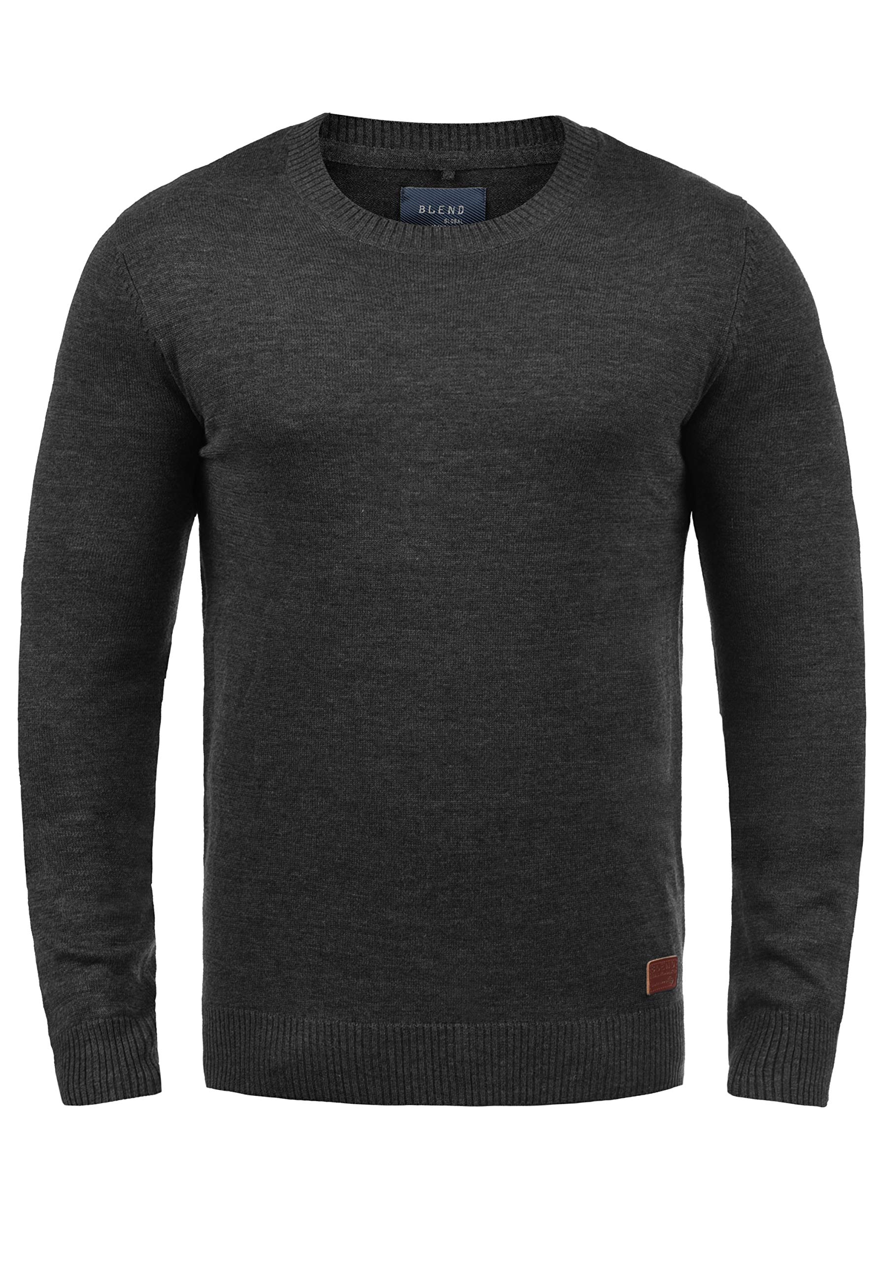 Blend BHLars Herren Strickpullover Feinstrick Pullover mit Rundhals-Ausschnitt Baumwollmischung Regular fit