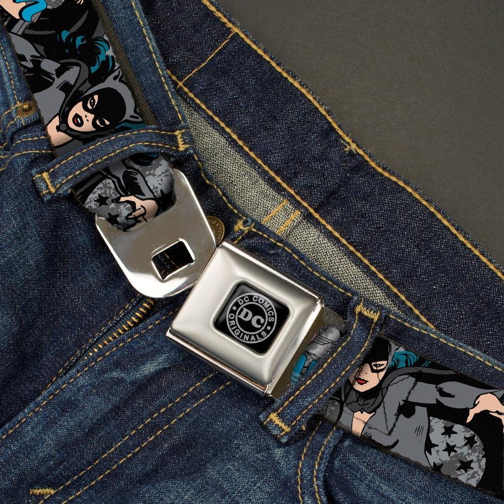 Nickelodeon Belt, Seatbelt Buckle Belt, SpongeBob Squidward Bold and Brash Painting Orange Green, Youth 20 to 36 Inches