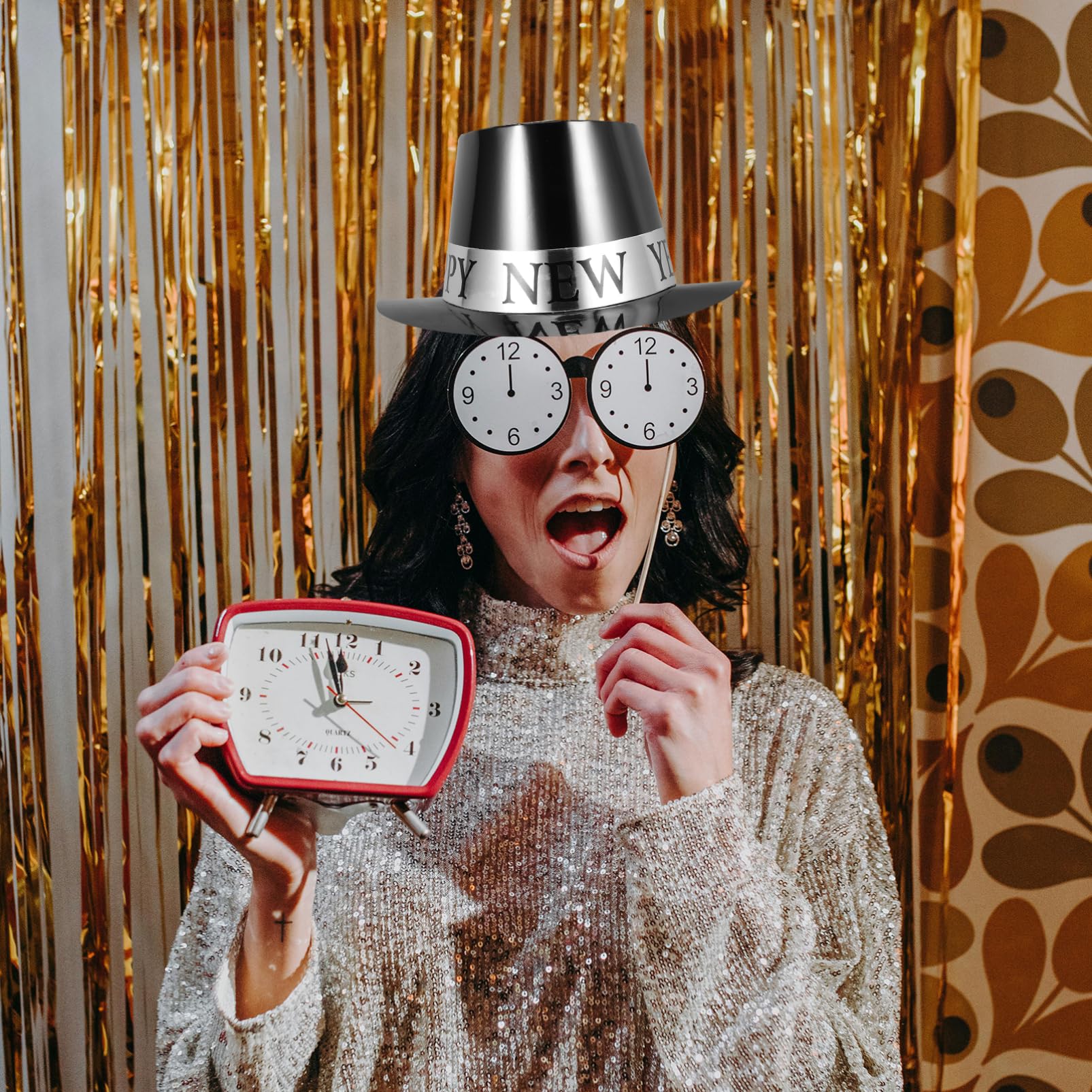 6 Sombreros De Copa De Fiesta De Año Sombreros De Papel Para Nochevieja Decoraciones De Año