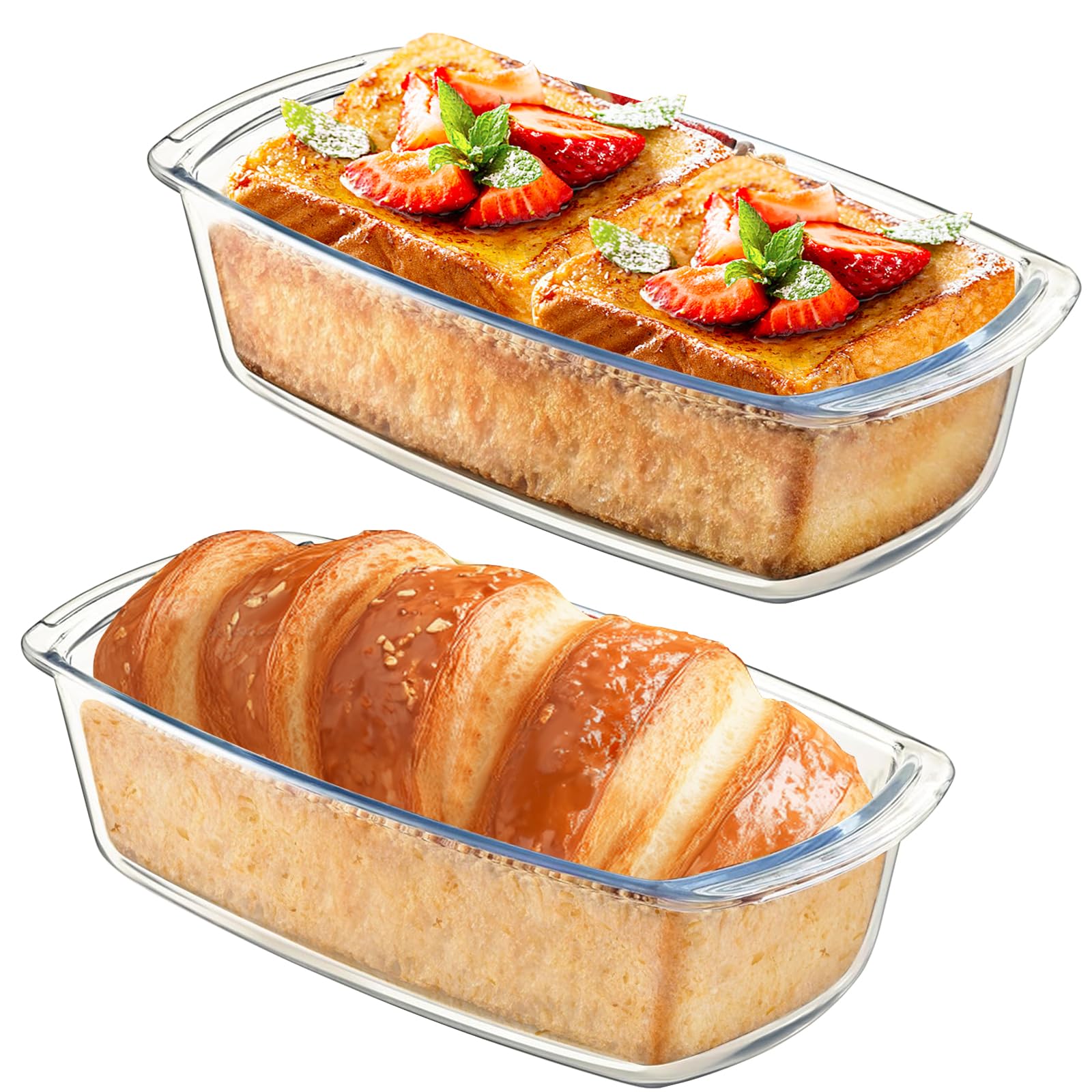 Szklana forma do chleba i bochenka, 2 sztuki, szklane formy do pieczenia chleba bananowego, bochenka mięsa, ciasta funtowego