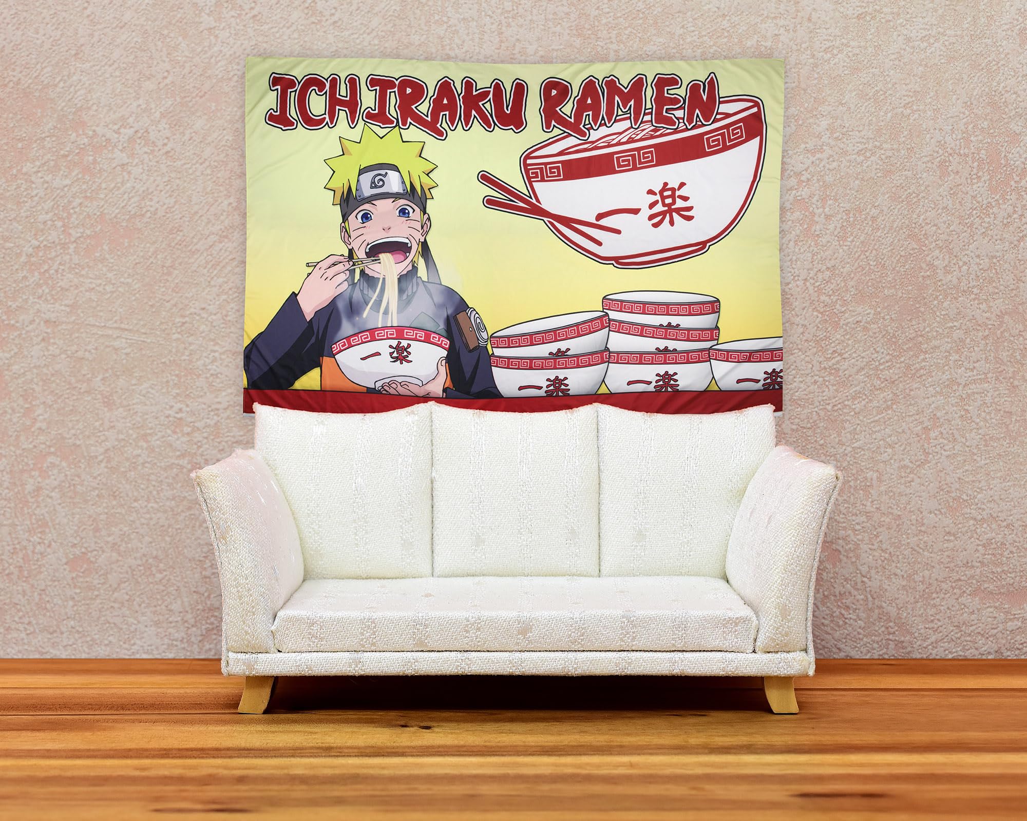 Tapiz De Pared Anime Naruto - Diseño Ramen Villages, 50x60 Pulgadas, Poliéster, Para Dormitorio