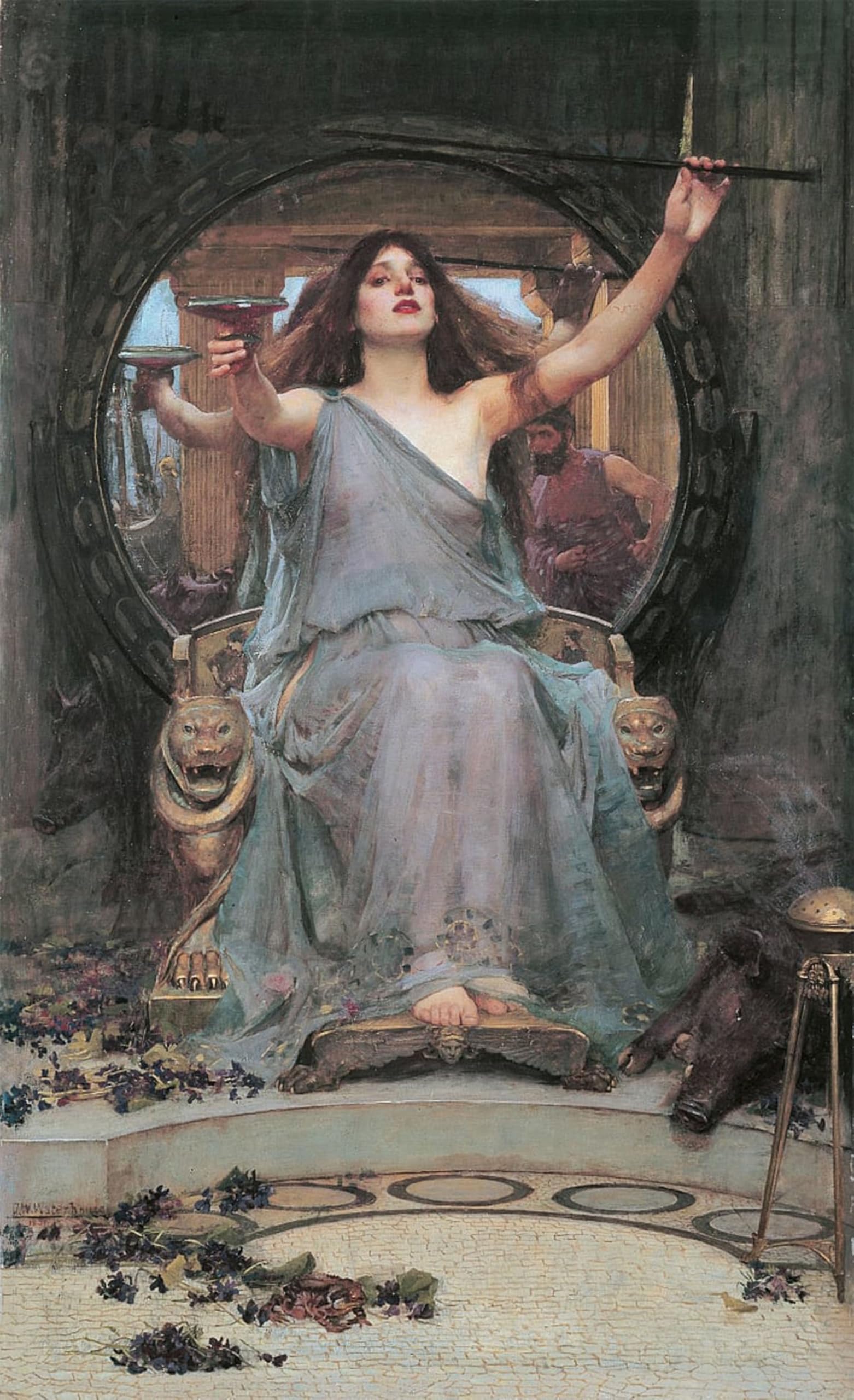 ARTXLXXBN Famous Painting Art Wall Decor Abstract Art Picture Miranda the Tempest by John William Waterhouse Animal Pictures for Home Decor 60x90cm
