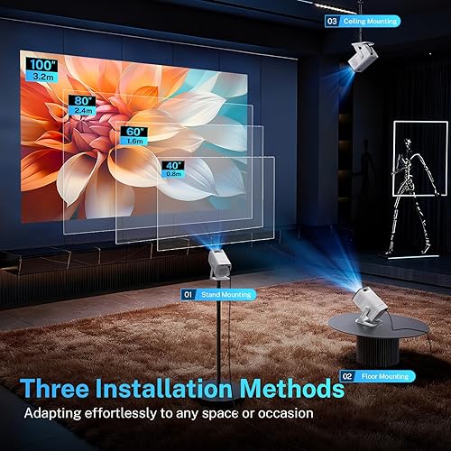 Miniatura 7 de Compatible con Netflix Mini proyector aprobado por Google CTS aplicaciones de transmisión integradas con licencia oficial, soporte 1080P, proyector