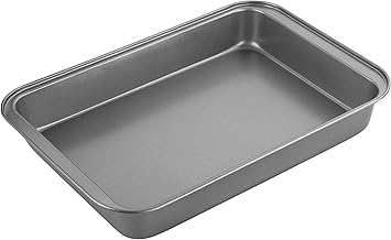 Chef Aid Non-Stick Steel Roasting Tray, Measuring 36.5 x 24.5 x 5.5 cm Approx with Deep Sides Making This a Ideal Roasting Tin, use for Meat, Vegetables, Sides and More, Grey